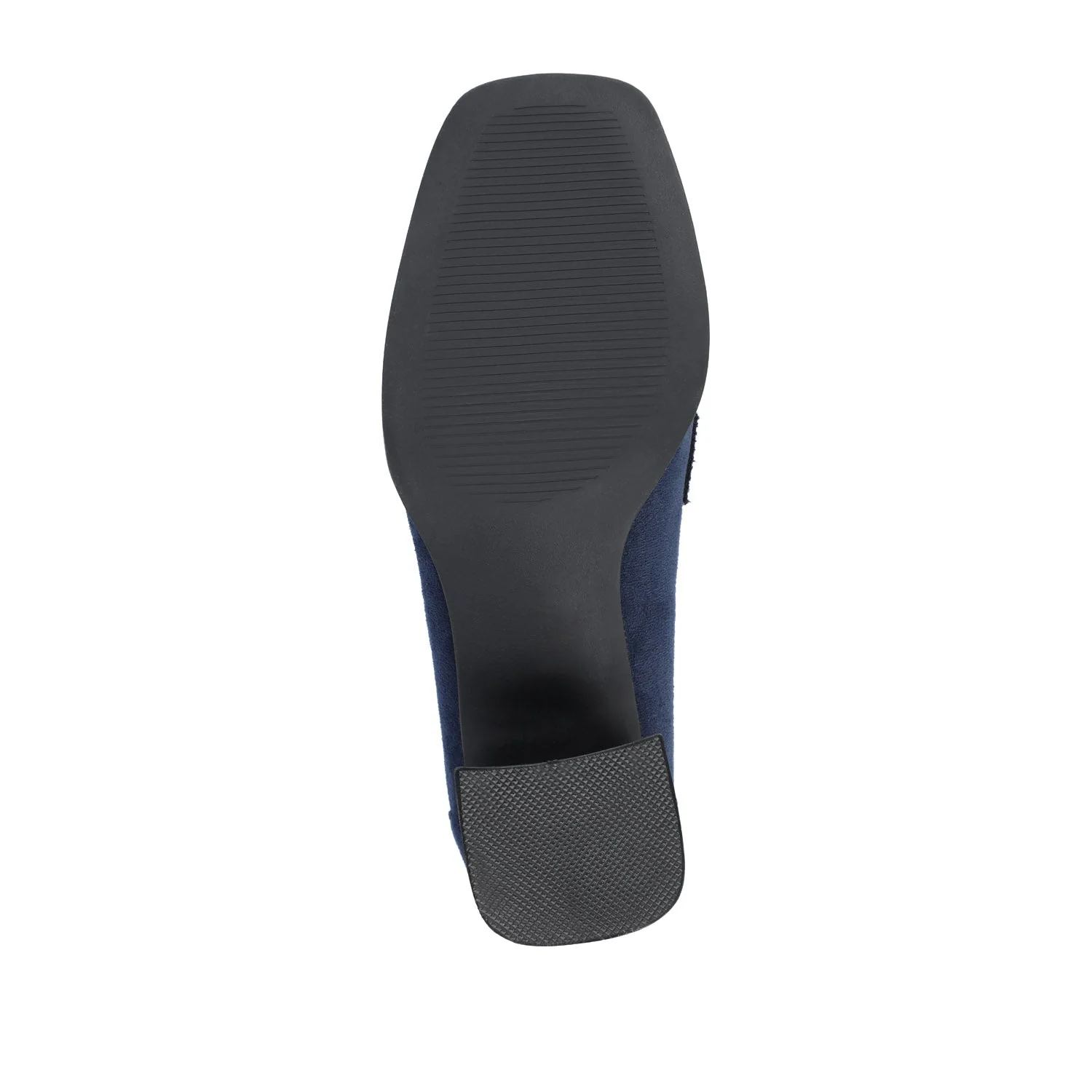 MALLEAH BLOCK HEEL LOAFERS IN WIDE - Navy Nubuck - Image 8