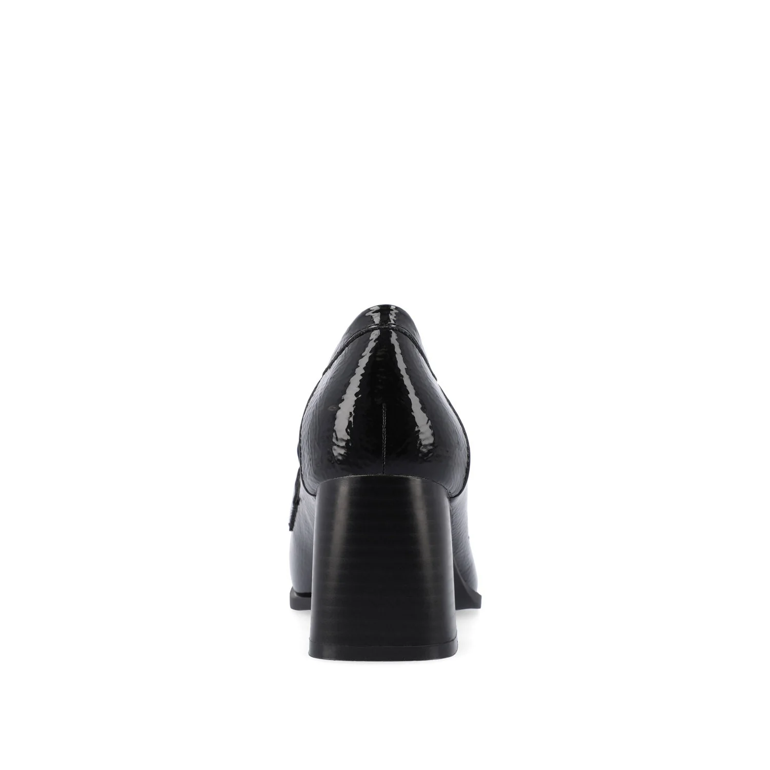 MALLEAH BLOCK HEEL LOAFERS IN WIDE - Patent Black - Image 7