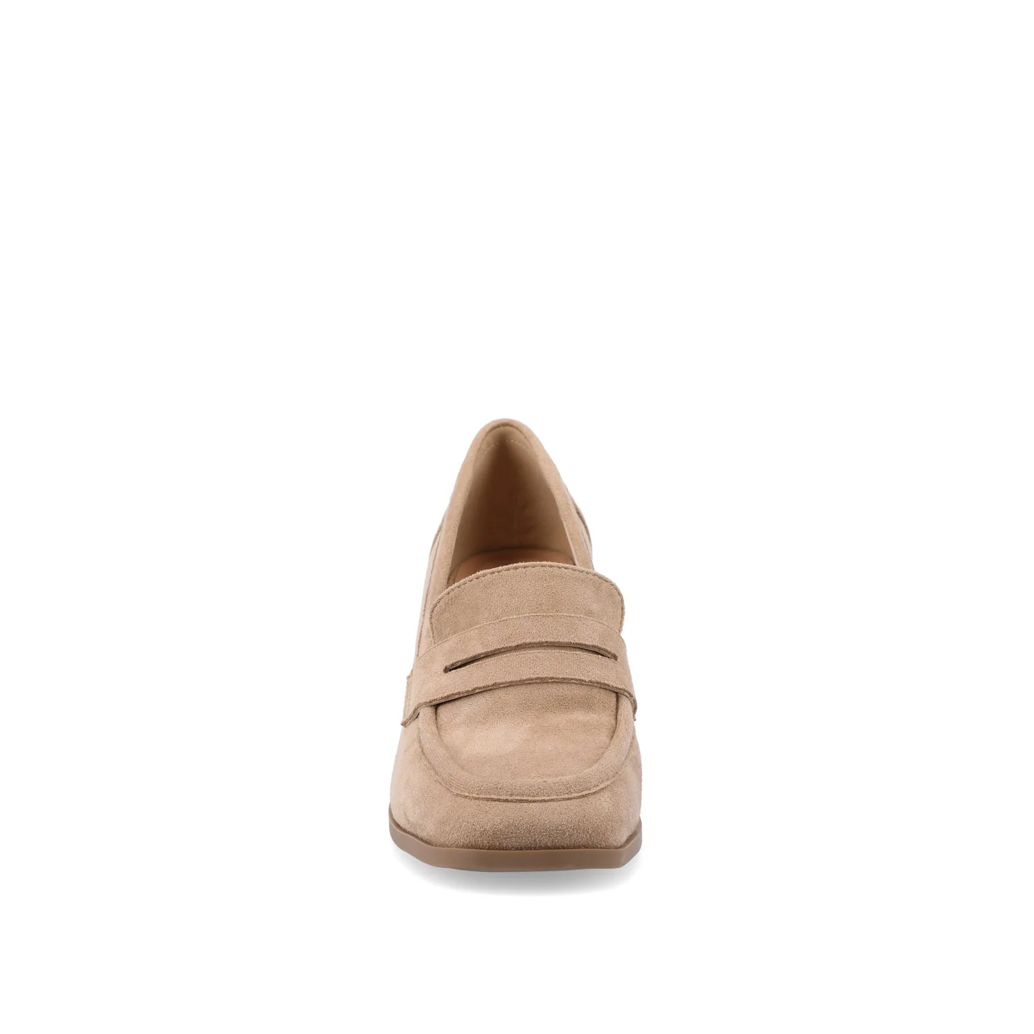 MALLEAH BLOCK HEEL LOAFERS IN WIDE - Taupe - Image 5