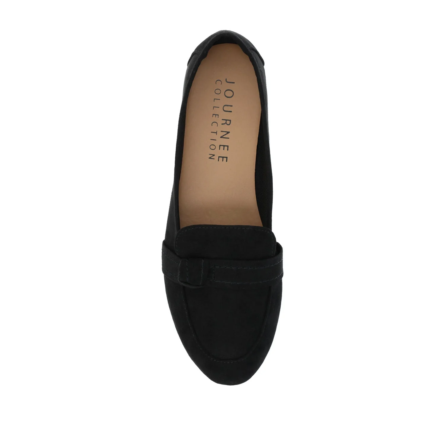 MARCI LOAFER FLATS IN FAUX SUEDE - Black - Image 6