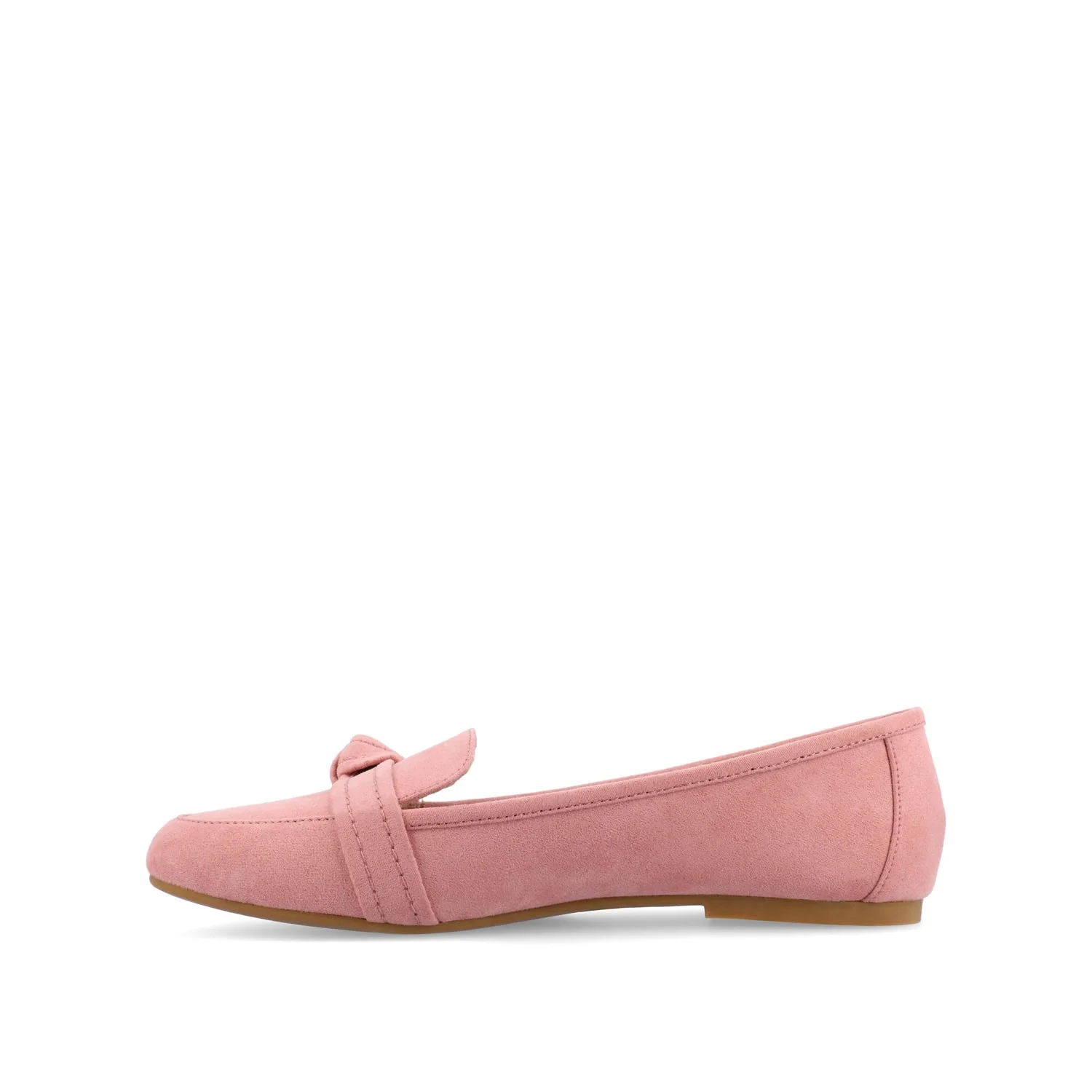 MARCI LOAFER FLATS IN FAUX SUEDE - Blush - Image 3