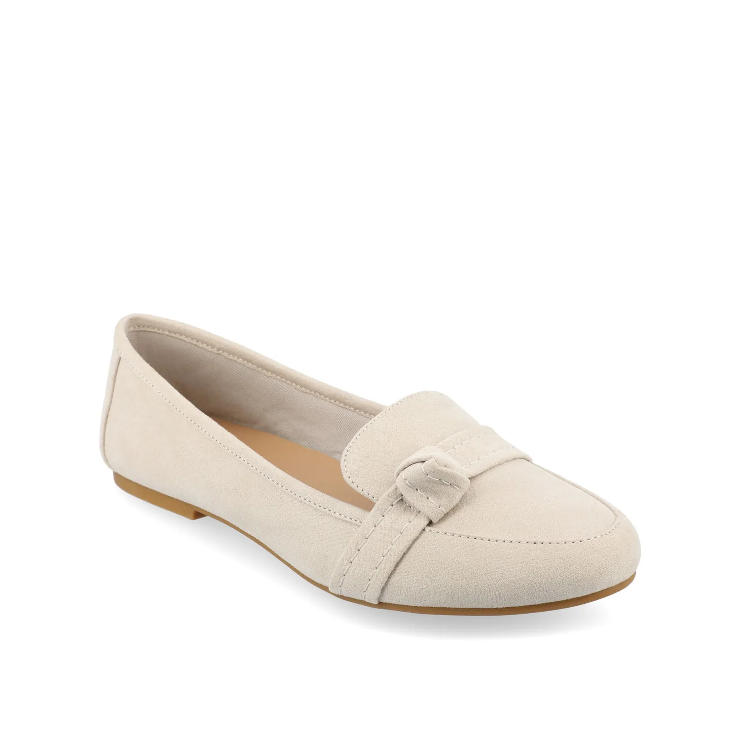 MARCI LOAFER FLATS IN FAUX SUEDE - Bone - Image 2