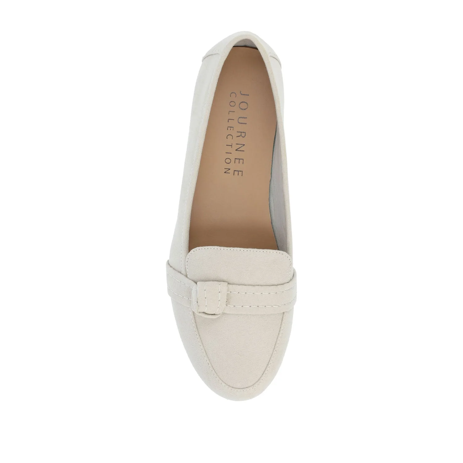 MARCI LOAFER FLATS IN FAUX SUEDE - Bone - Image 6