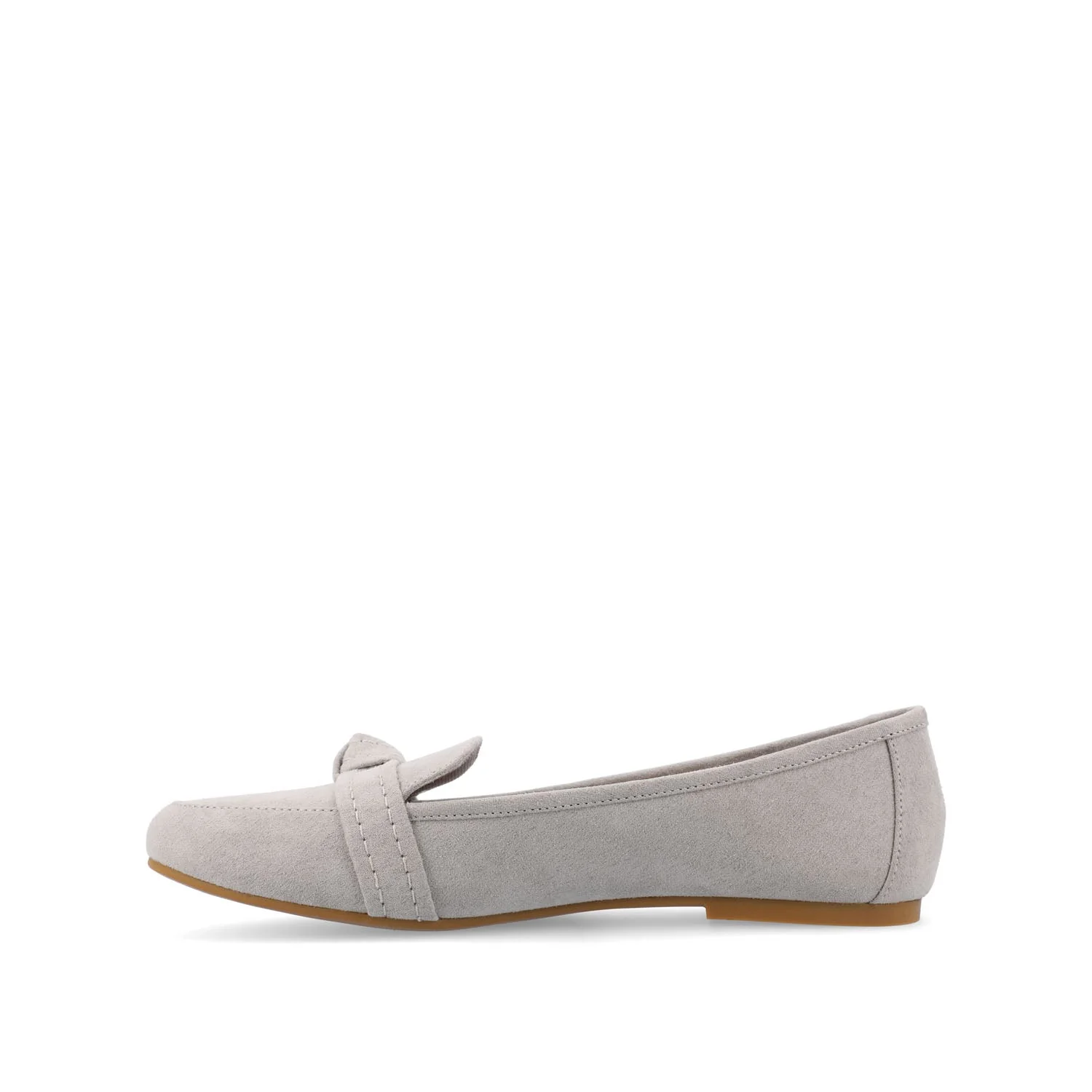 MARCI LOAFER FLATS IN FAUX SUEDE - Grey - Image 3