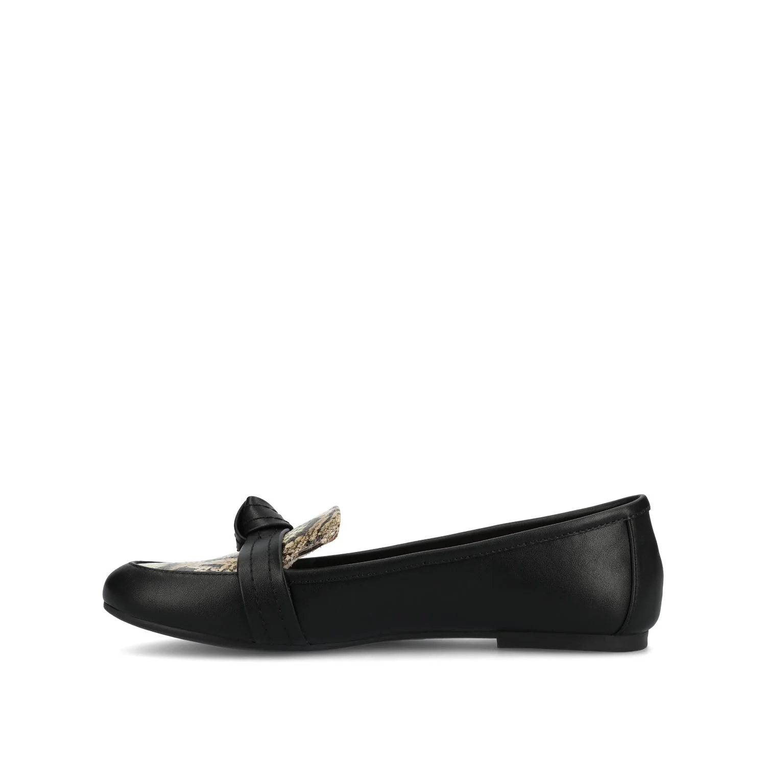 MARCI LOAFER FLATS IN VEGAN LEATHER - Tan Snake - Image 4