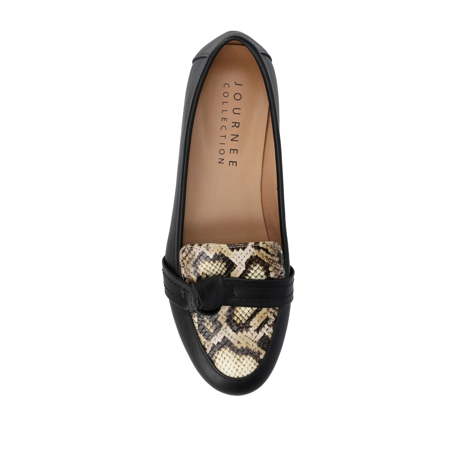 MARCI LOAFER FLATS IN VEGAN LEATHER - Tan Snake - Image 6