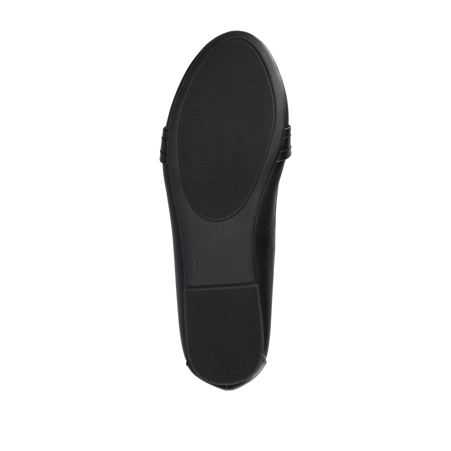 MARCI VEGAN LEATHER LOAFER FLATS IN WIDE - Black PU - Image 7