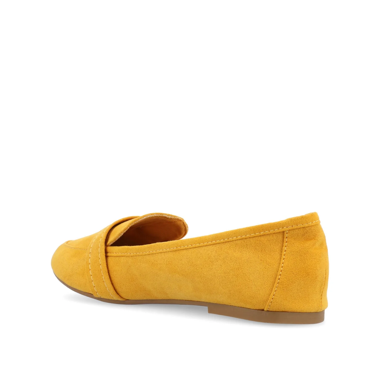MARCI LOAFER FLATS IN FAUX SUEDE - Mustard - Image 4