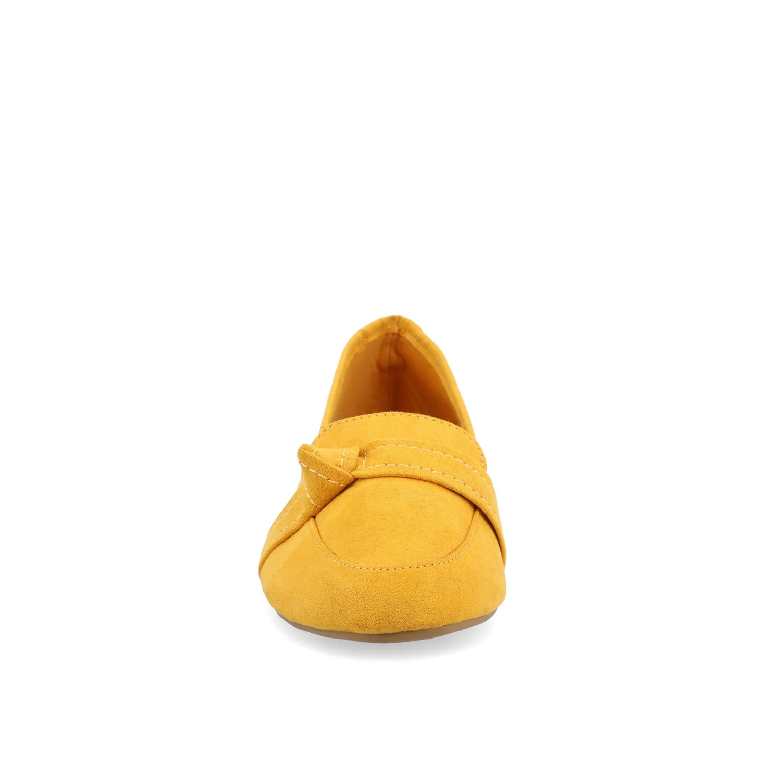 MARCI LOAFER FLATS IN FAUX SUEDE - Mustard - Image 5