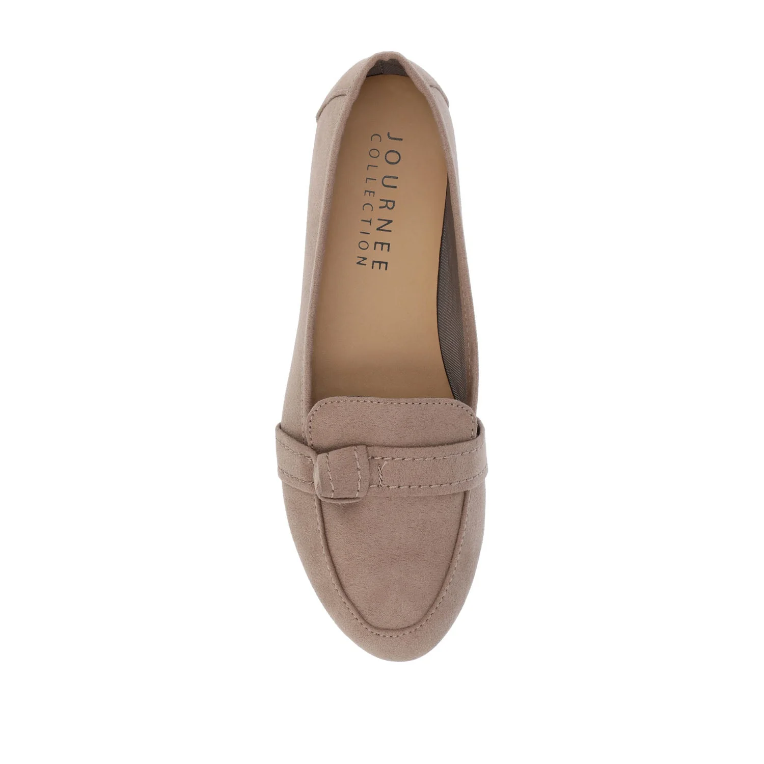 MARCI LOAFER FLATS IN FAUX SUEDE - Taupe - Image 6