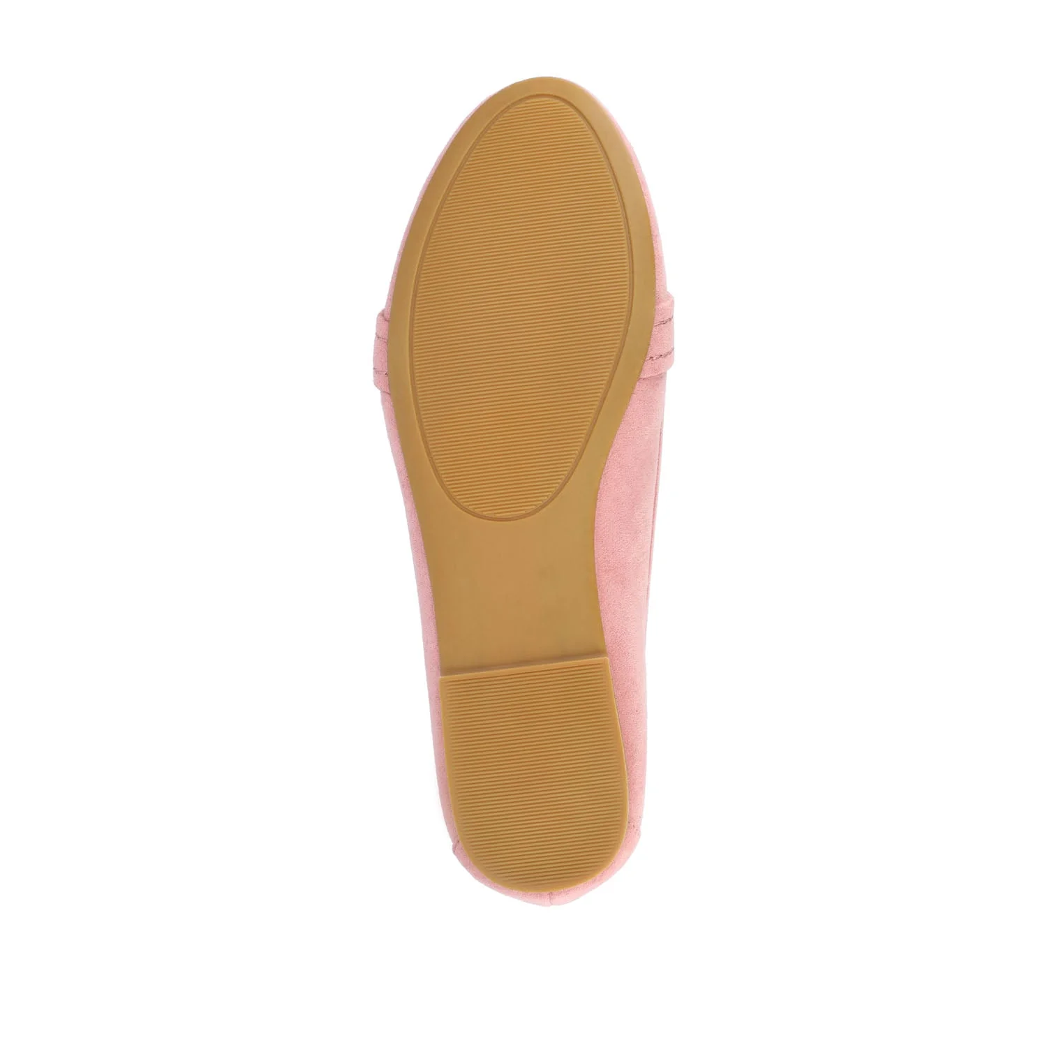 MARCI FAUX SUEDE LOAFER FLATS IN WIDE - Blush - Image 8