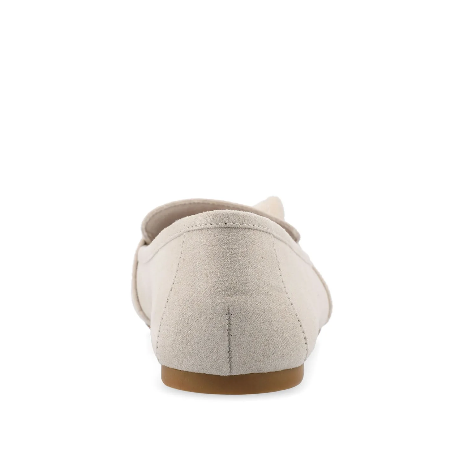 MARCI FAUX SUEDE LOAFER FLATS IN WIDE - Bone - Image 7
