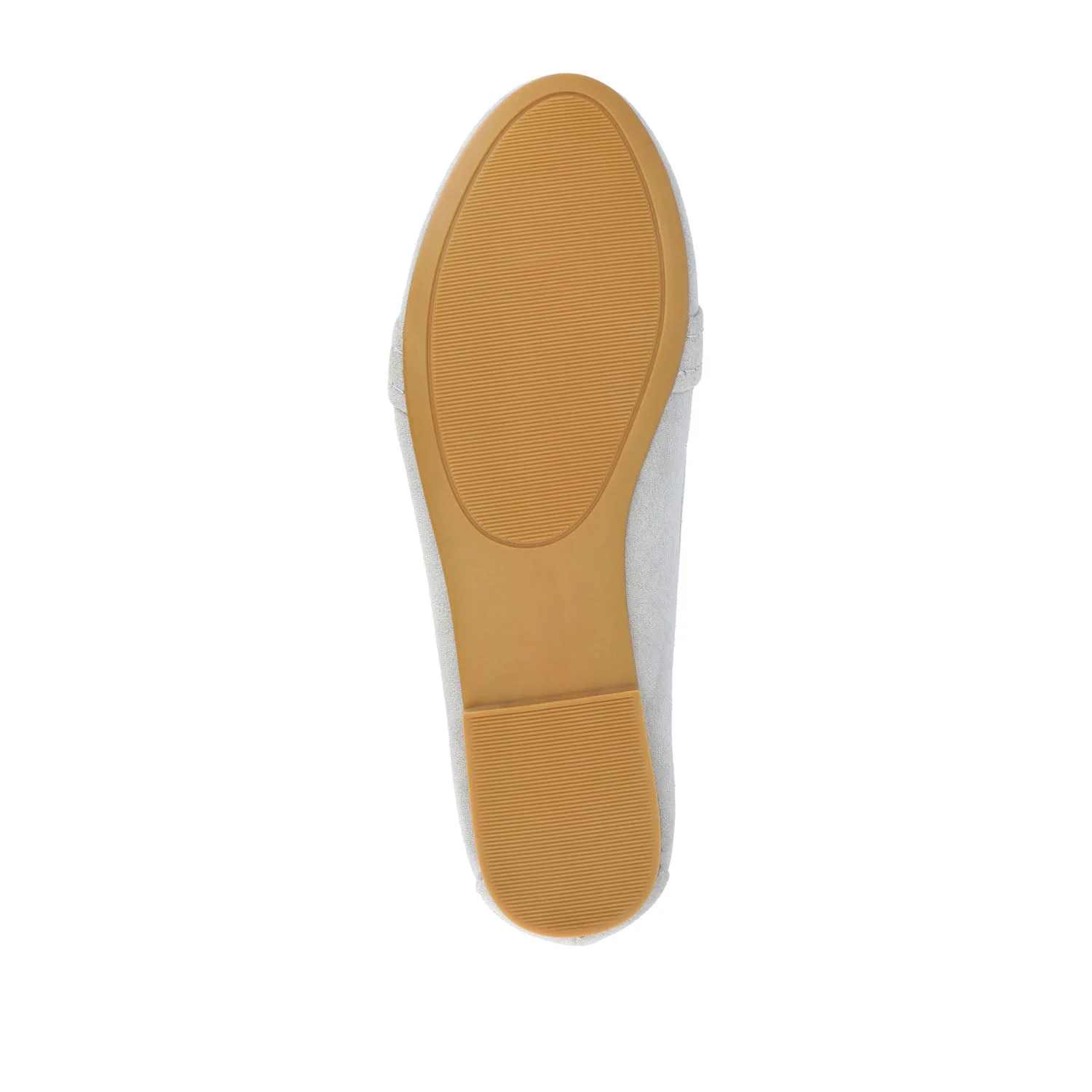 MARCI FAUX SUEDE LOAFER FLATS IN WIDE - Grey - Image 8
