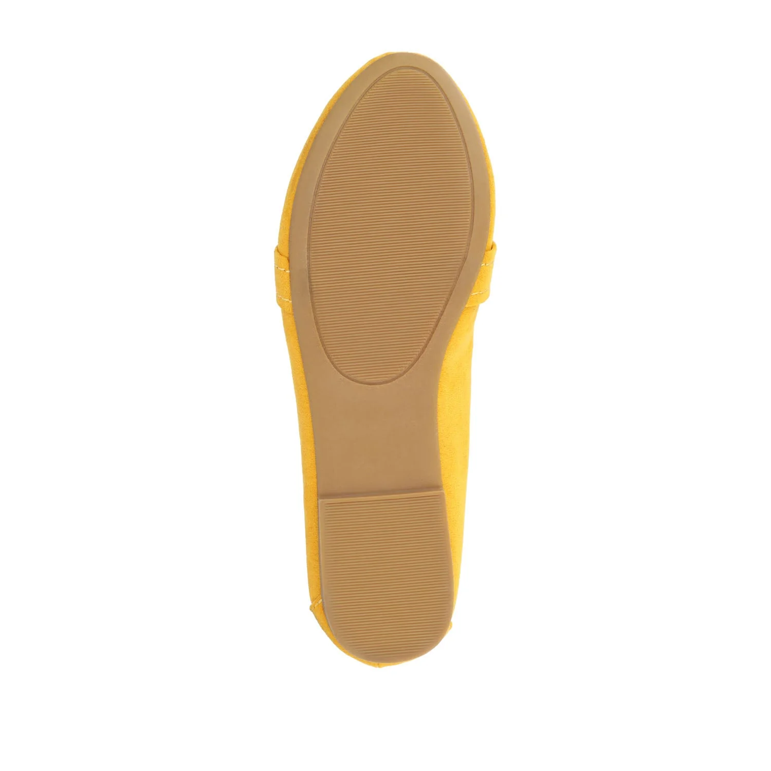 MARCI FAUX SUEDE LOAFER FLATS IN WIDE - Mustard - Image 8