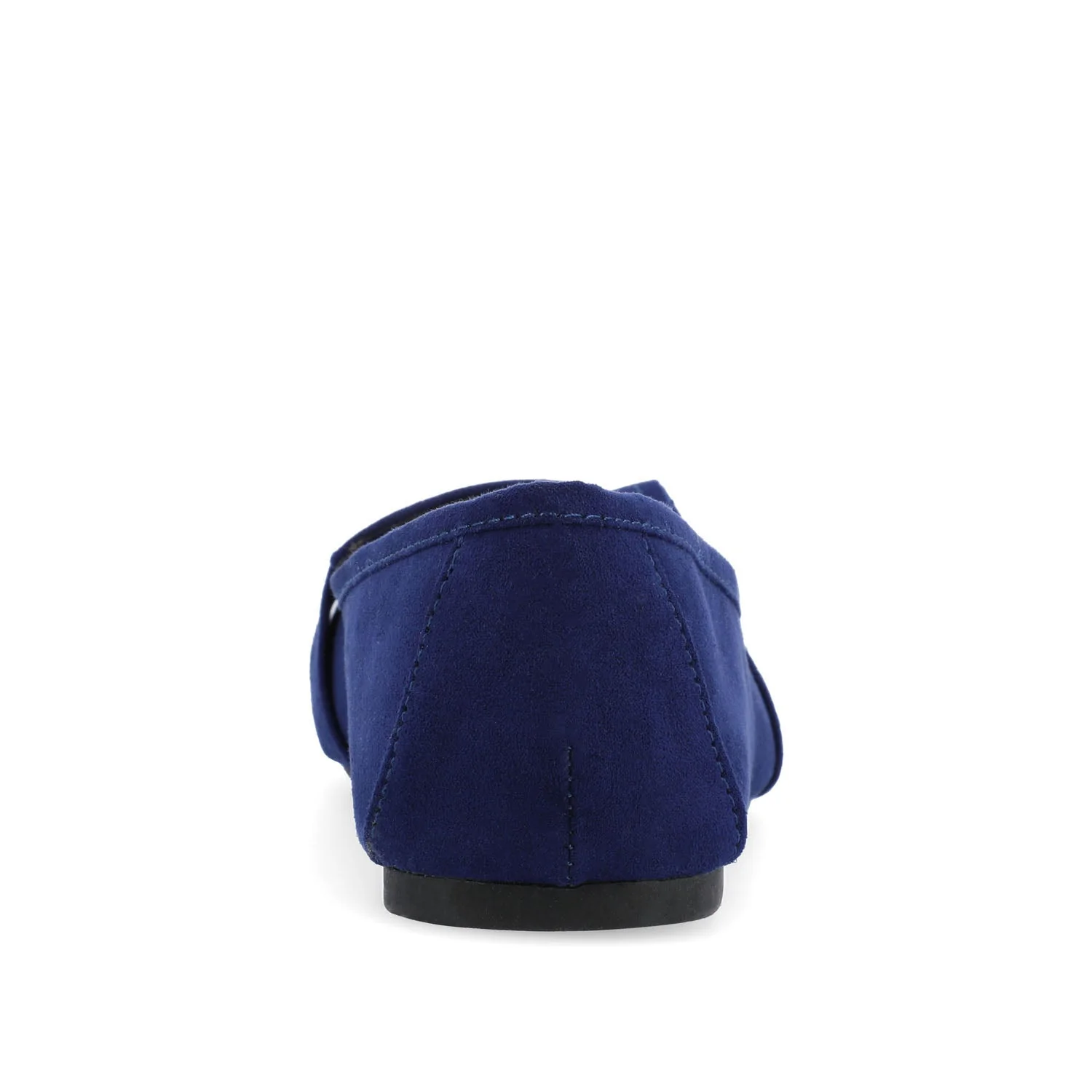 MARCI FAUX SUEDE LOAFER FLATS IN WIDE - Navy Nubuck - Image 6