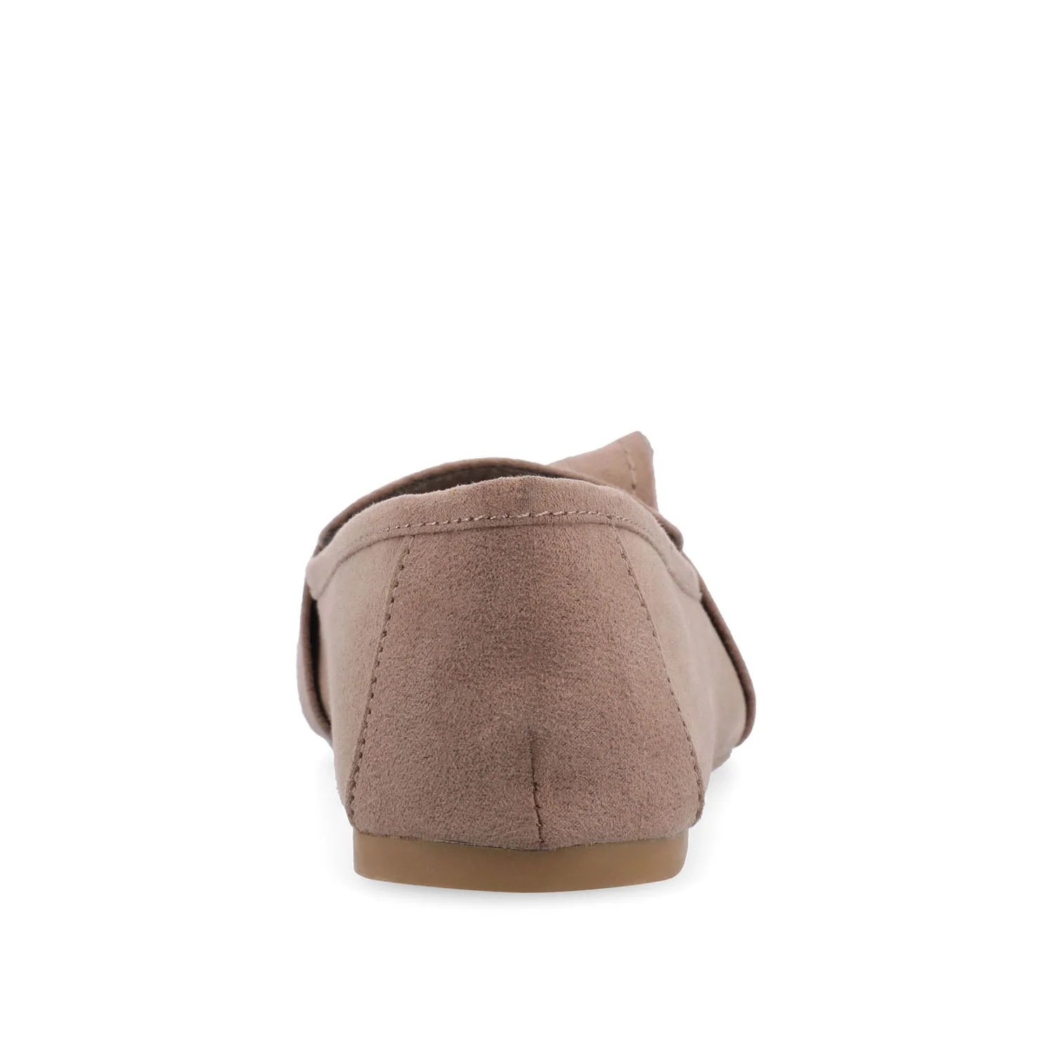 MARCI FAUX SUEDE LOAFER FLATS IN WIDE - Taupe - Image 7