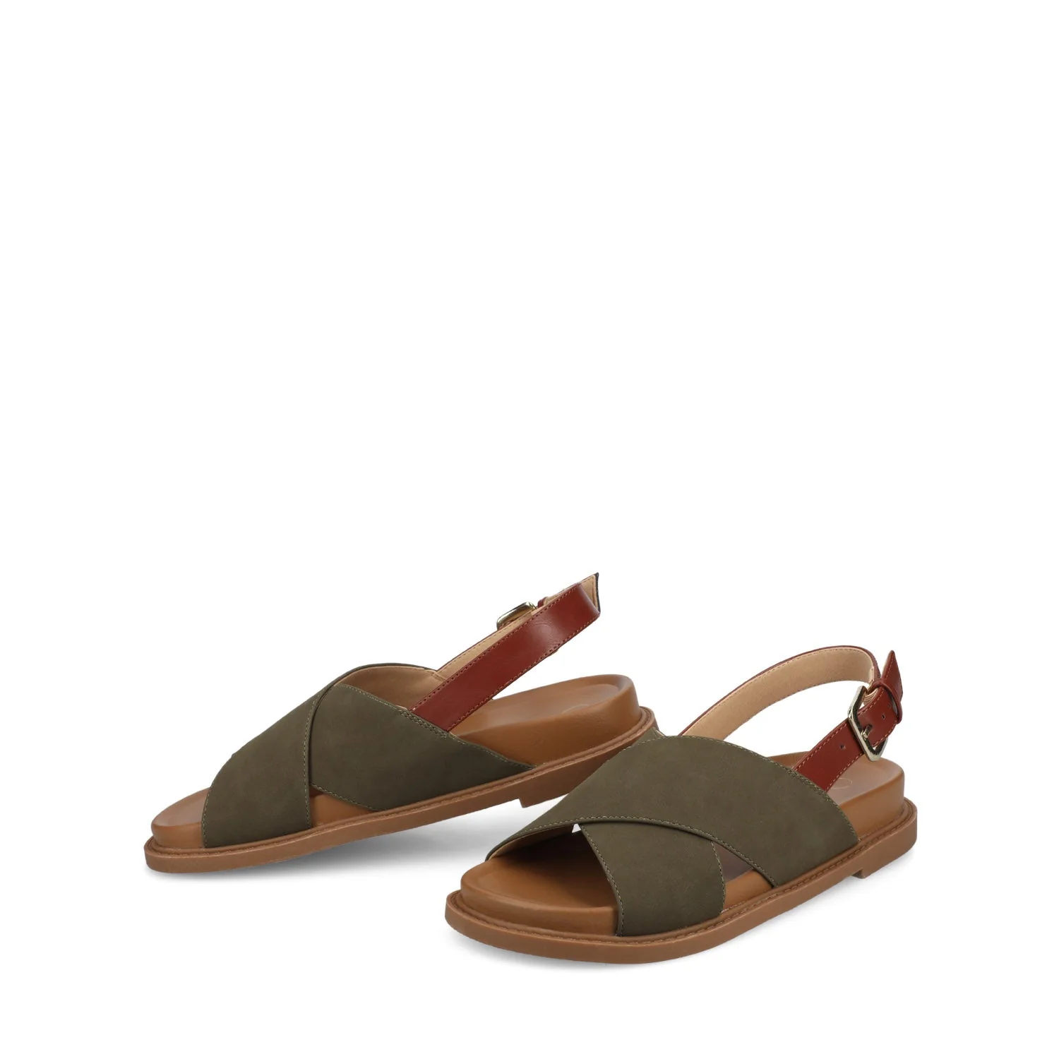 MARINNA FLAT SANDALS - Olive - Image 2