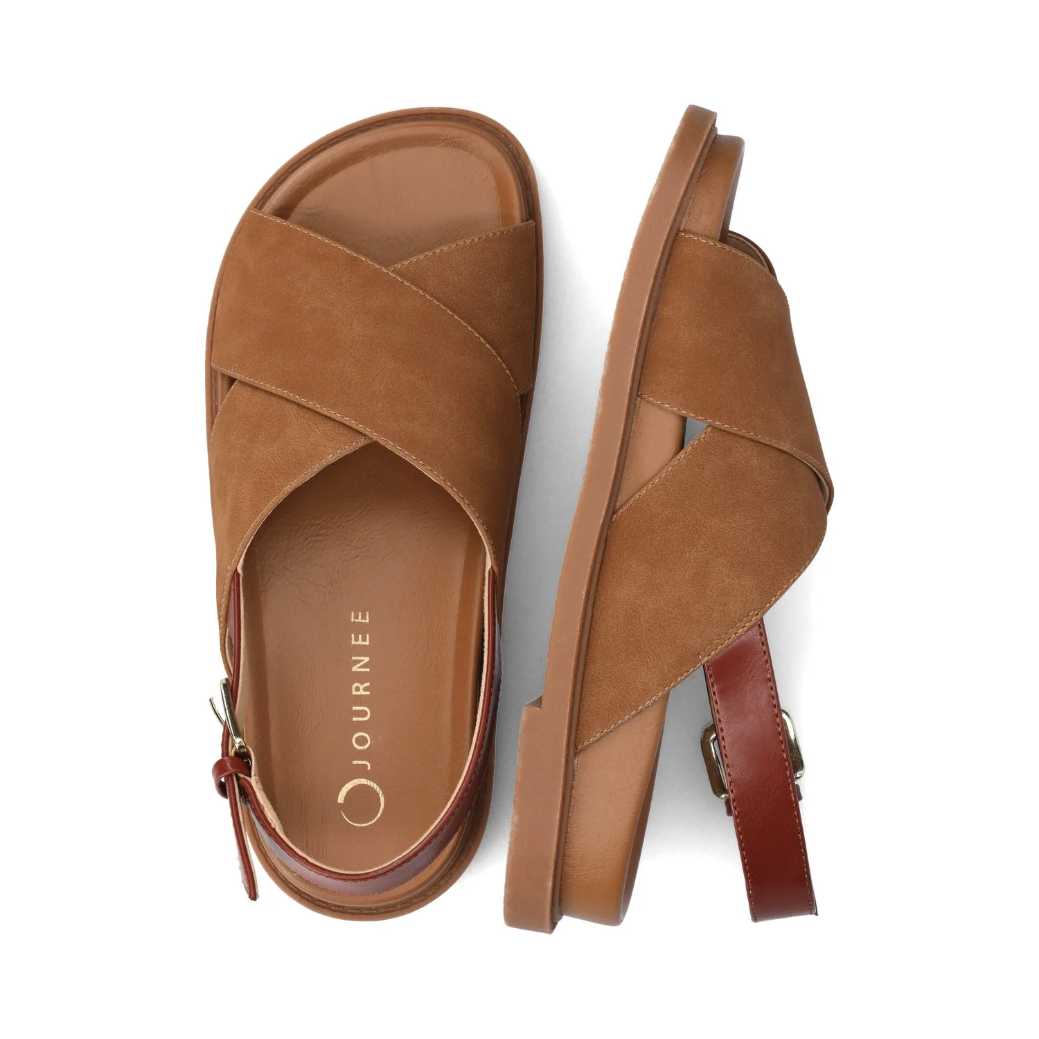 MARINNA FLAT SANDALS - Tan - Image 4