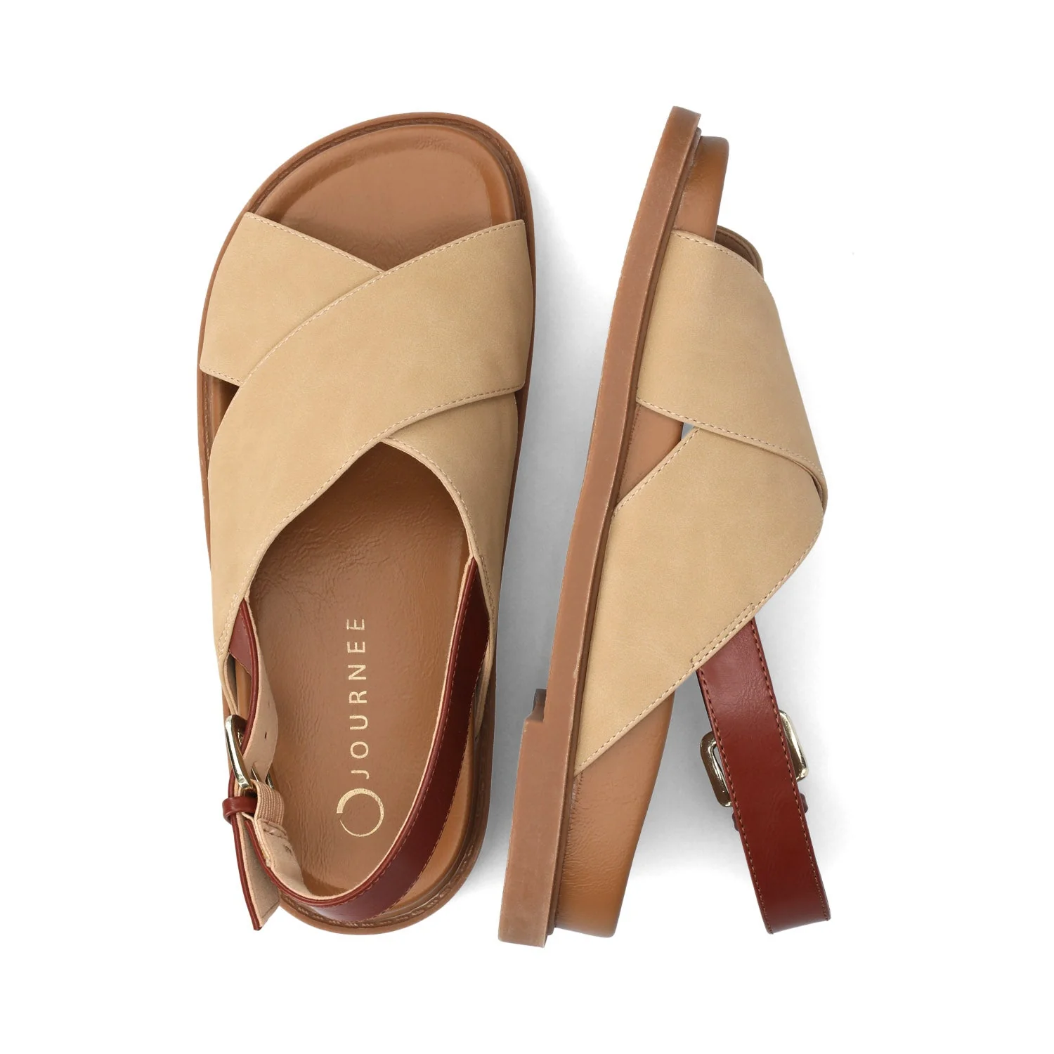 MARINNA FLAT SANDALS - Taupe - Image 3