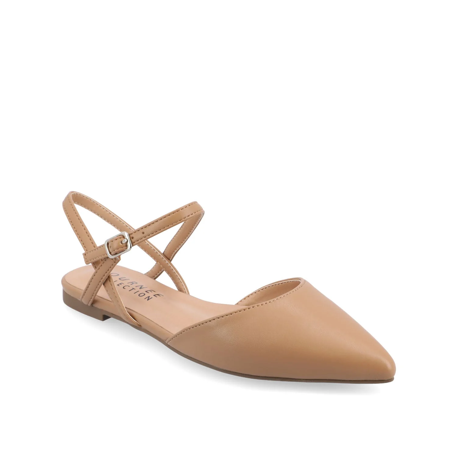 MARTINE SLINGBACK FLATS IN WARM SHADES - Caramel - Image 3