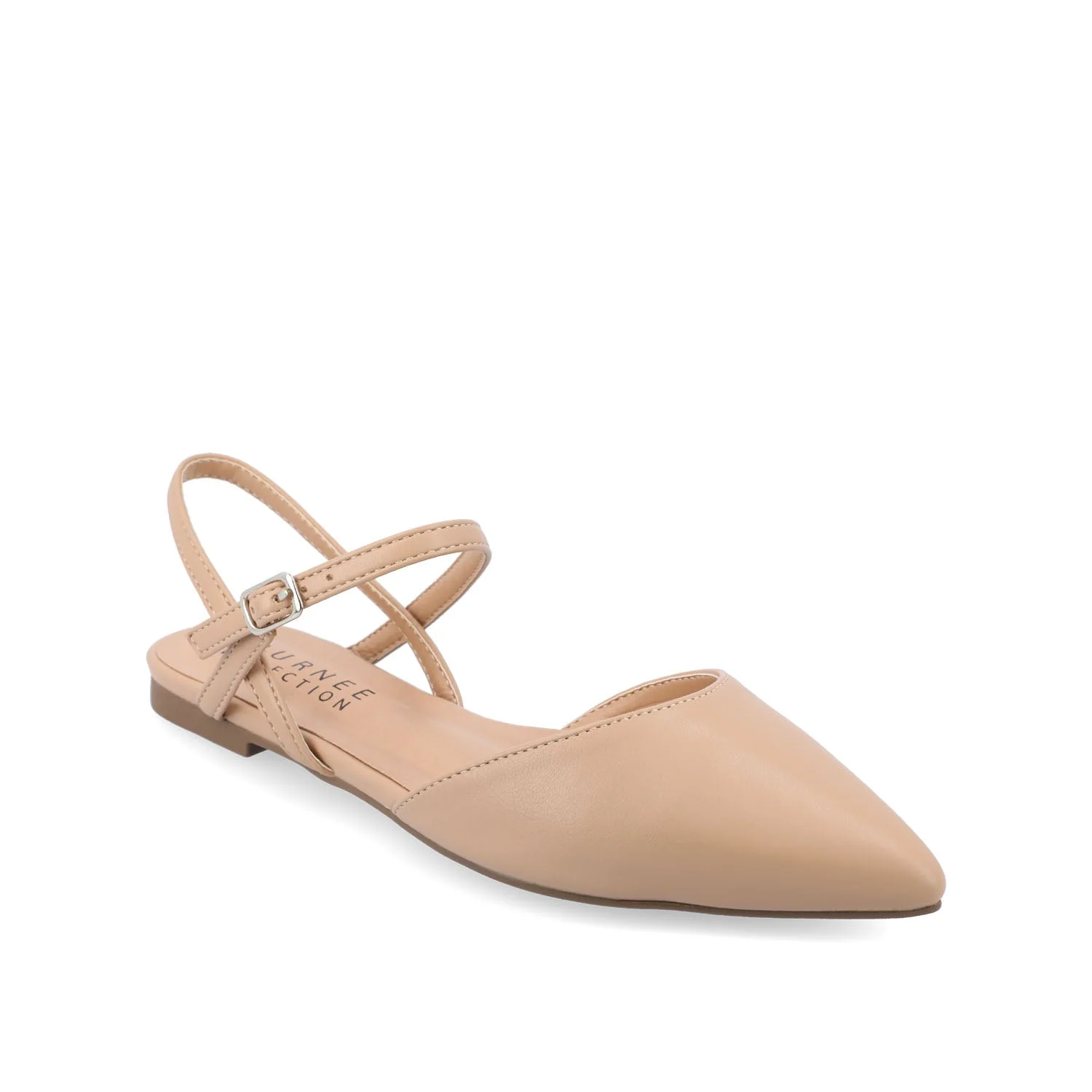 MARTINE SLINGBACK FLATS IN COOL SHADES - Almond - Image 3