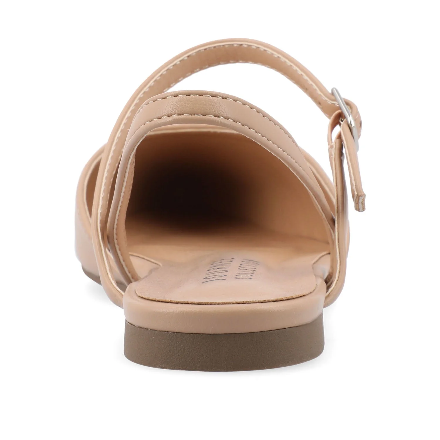 MARTINE SLINGBACK FLATS IN COOL SHADES - Almond - Image 8