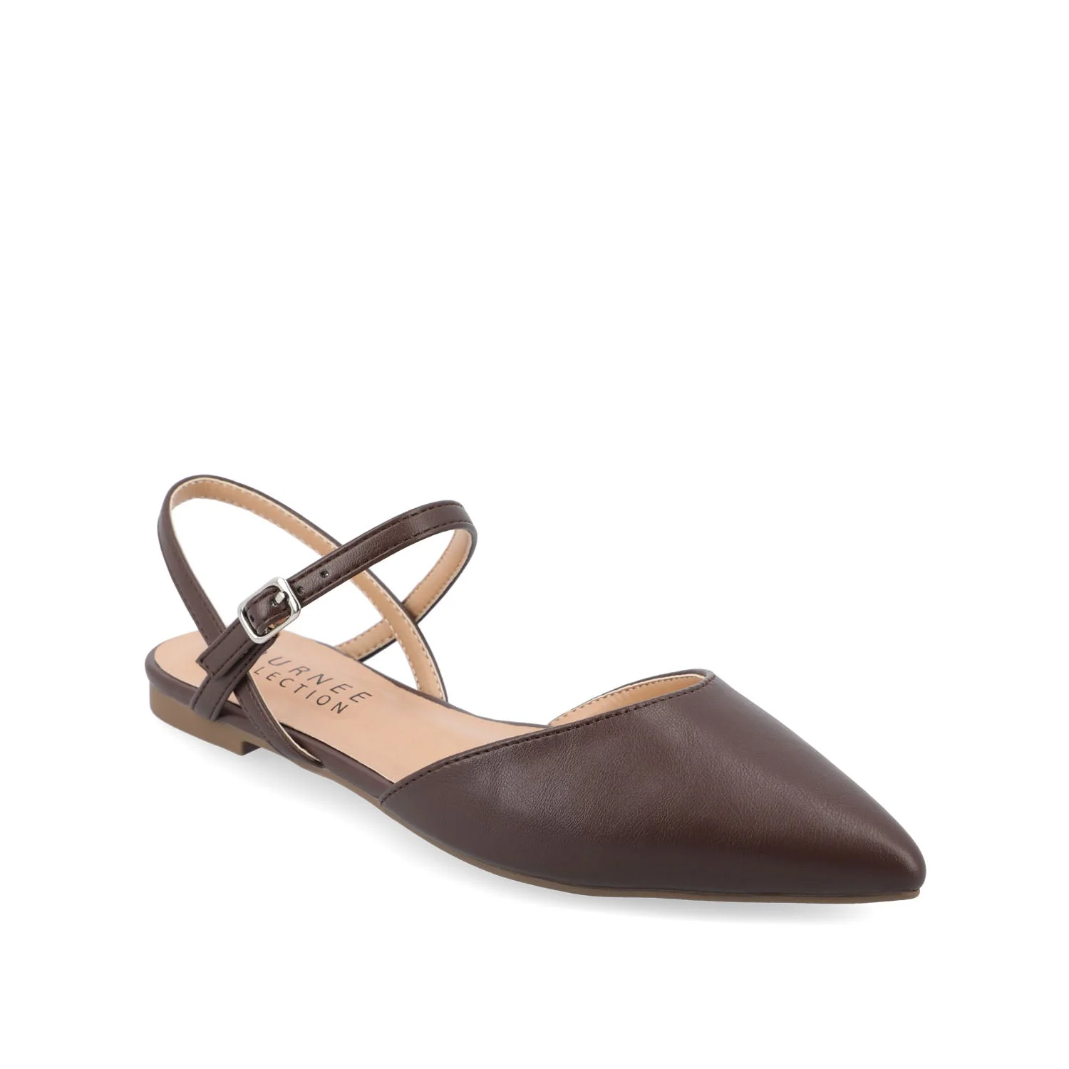 MARTINE SLINGBACK FLATS IN COOL SHADES - Mahogany - Image 2