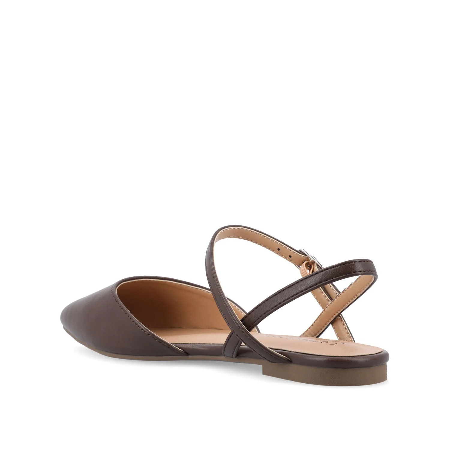 MARTINE SLINGBACK FLATS IN COOL SHADES - Mahogany - Image 4