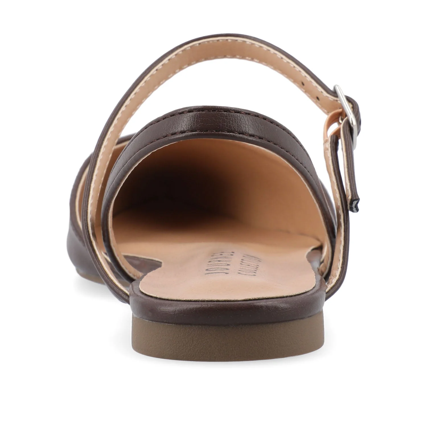 MARTINE SLINGBACK FLATS IN COOL SHADES - Mahogany - Image 7