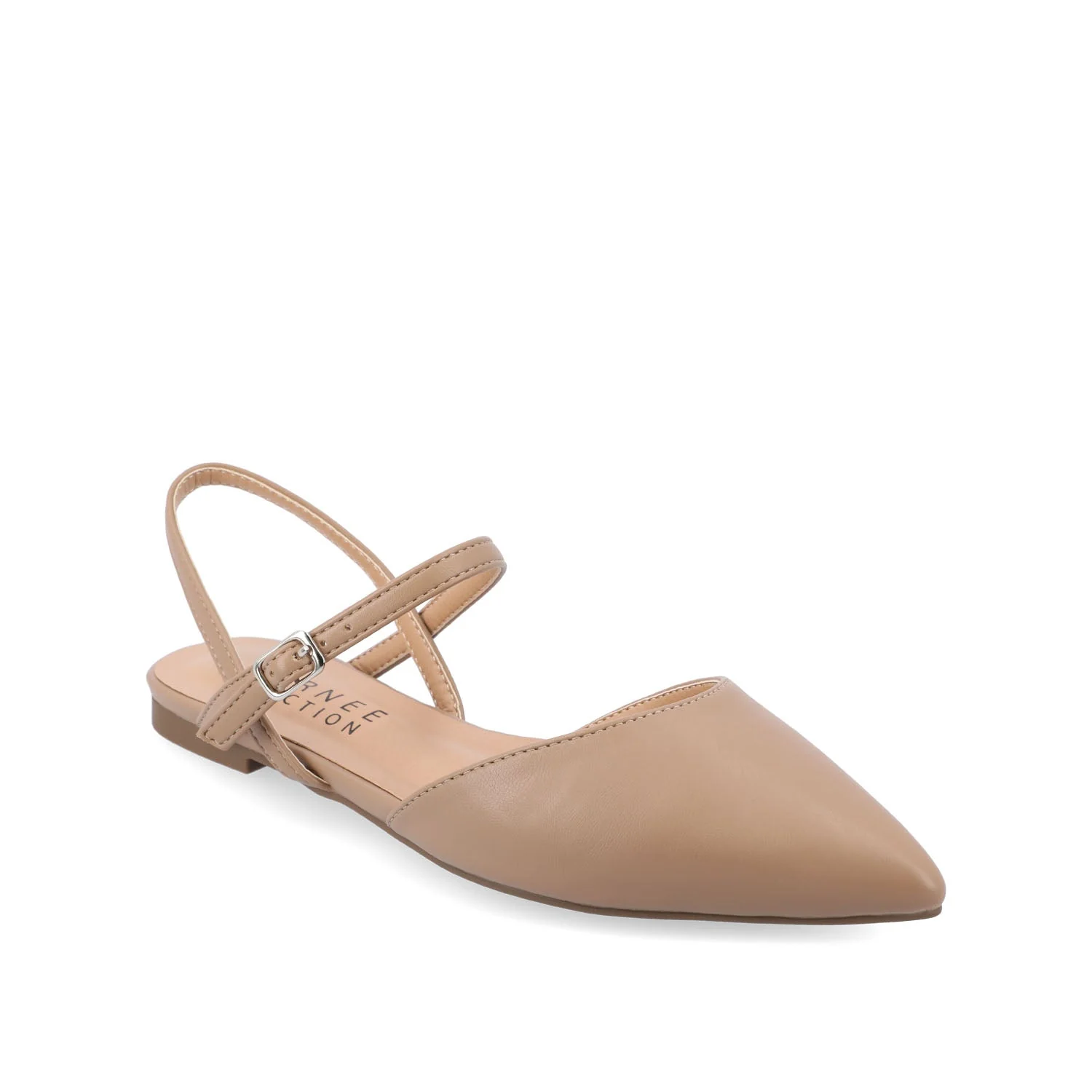 MARTINE SLINGBACK FLATS IN COOL SHADES - Mocha - Image 3