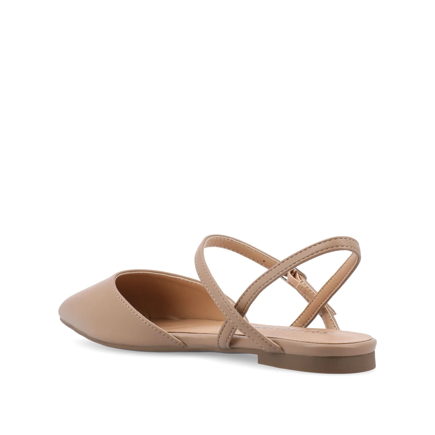 MARTINE SLINGBACK FLATS IN COOL SHADES - Mocha - Image 5