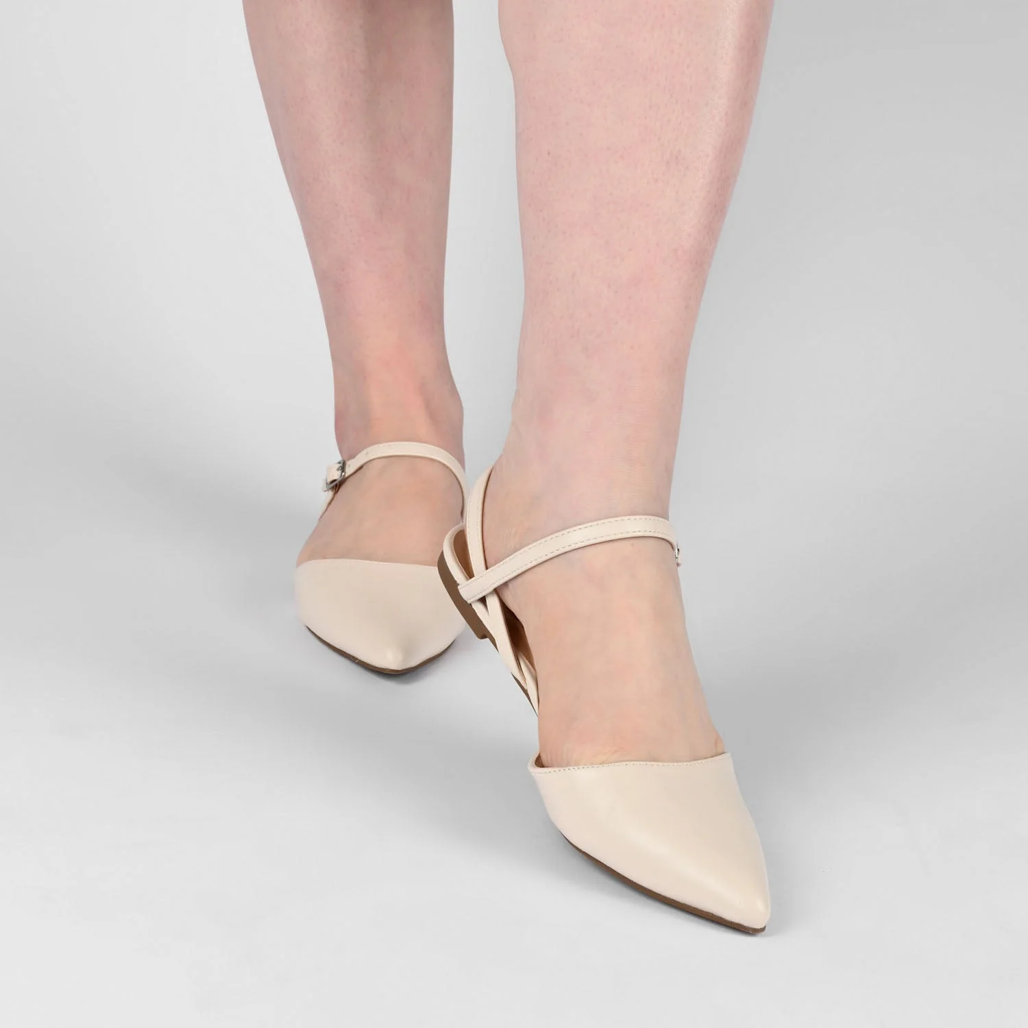 MARTINE SLINGBACK FLATS IN COOL SHADES - Porcelain - Image 9