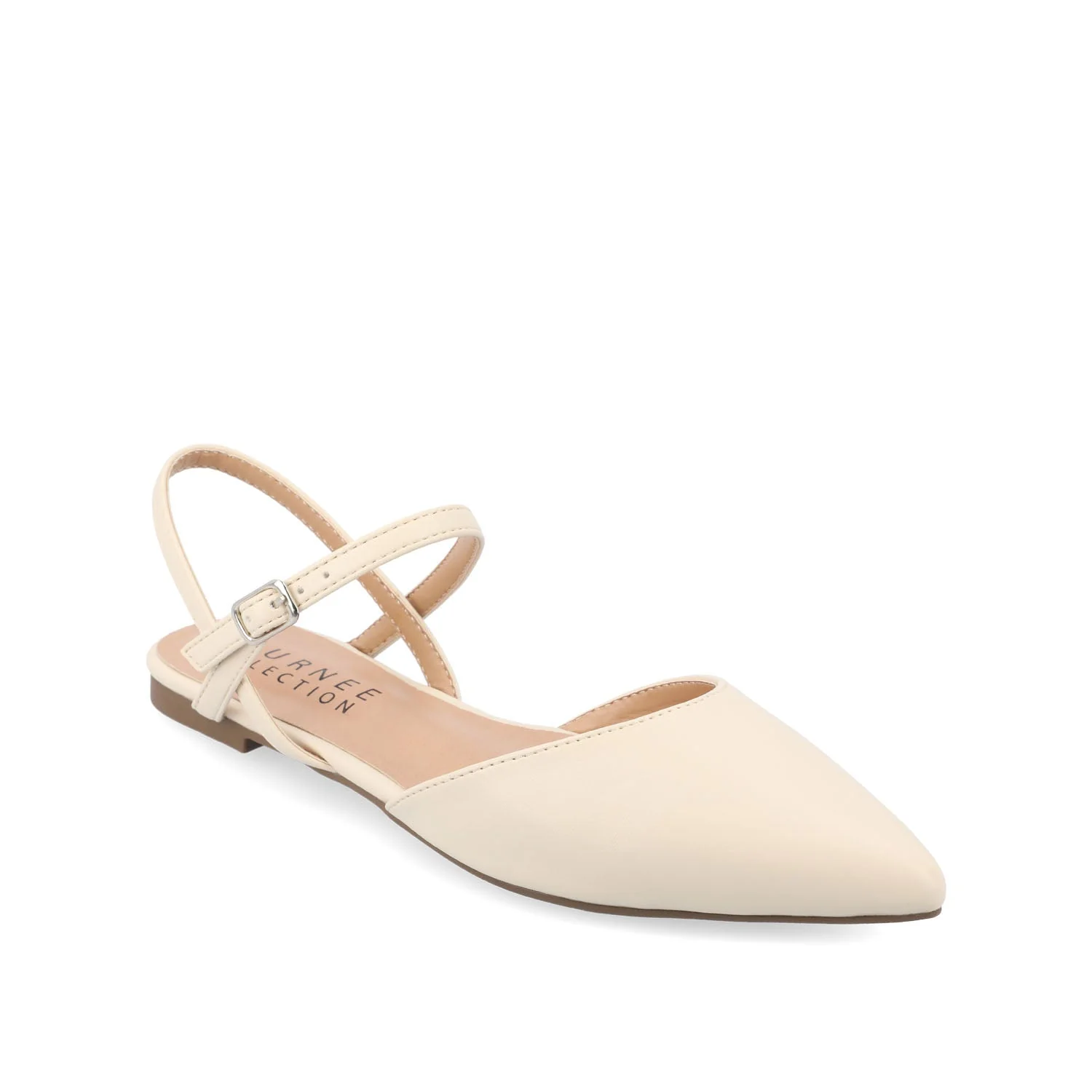 MARTINE SLINGBACK FLATS IN WARM SHADES - Cream - Image 2