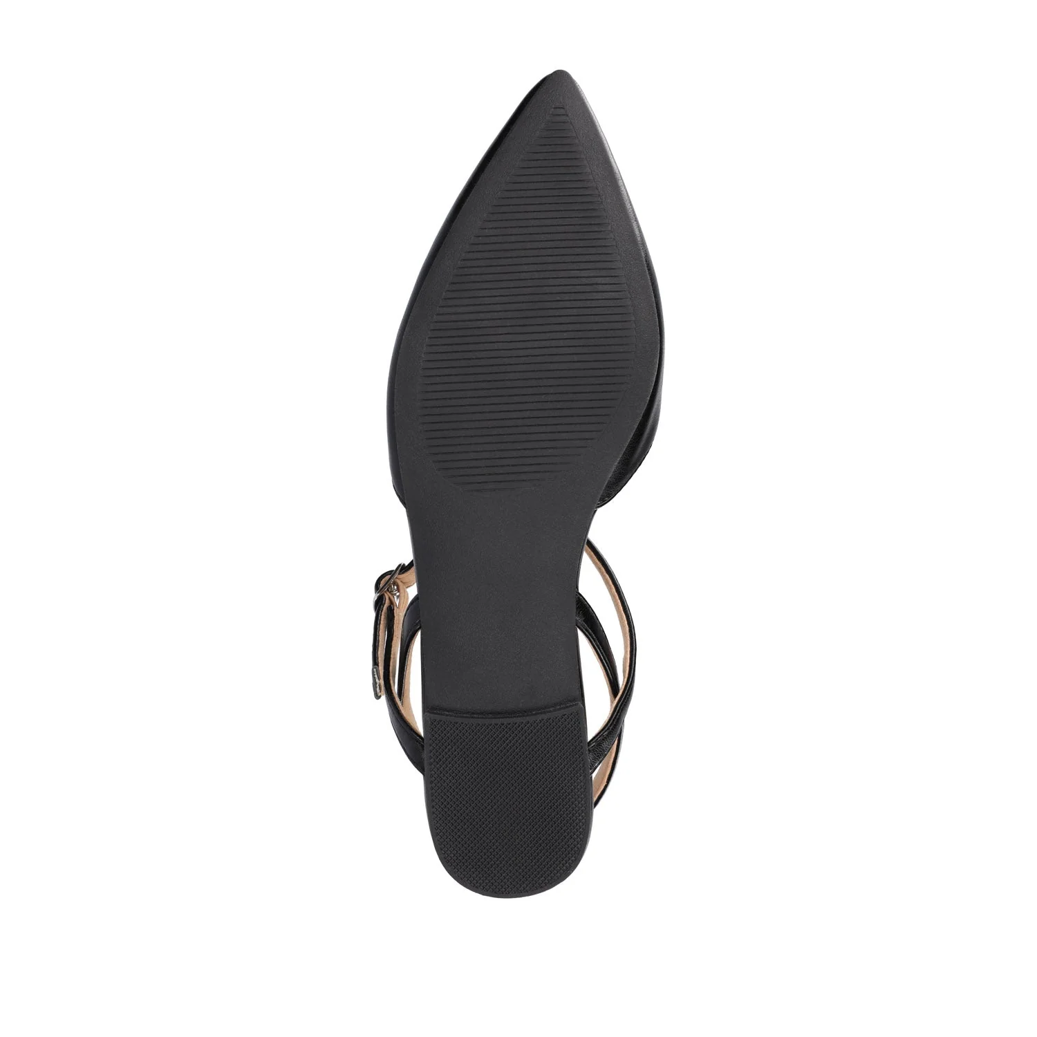 MARTINE SLINGBACK FLATS IN VEGAN LEATHER - Black PU - Image 8