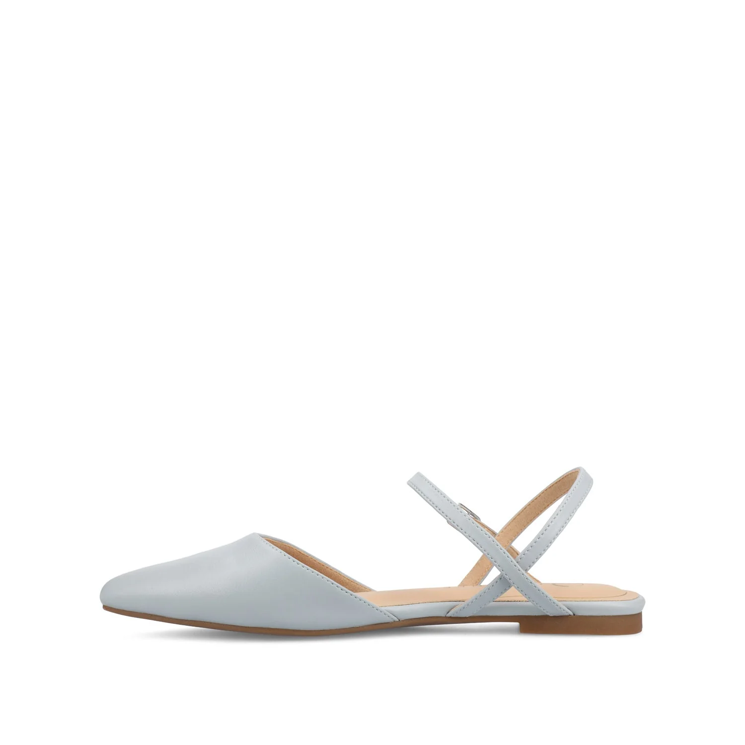 MARTINE SLINGBACK FLATS IN VEGAN LEATHER - Blue PU - Image 3