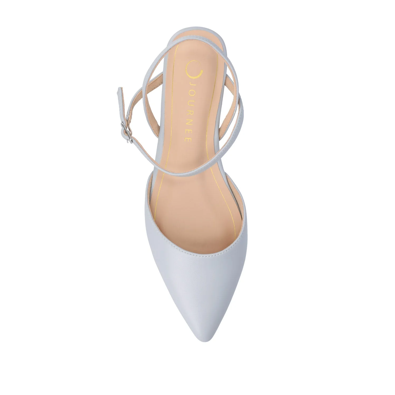 MARTINE SLINGBACK FLATS IN VEGAN LEATHER - Blue PU - Image 6