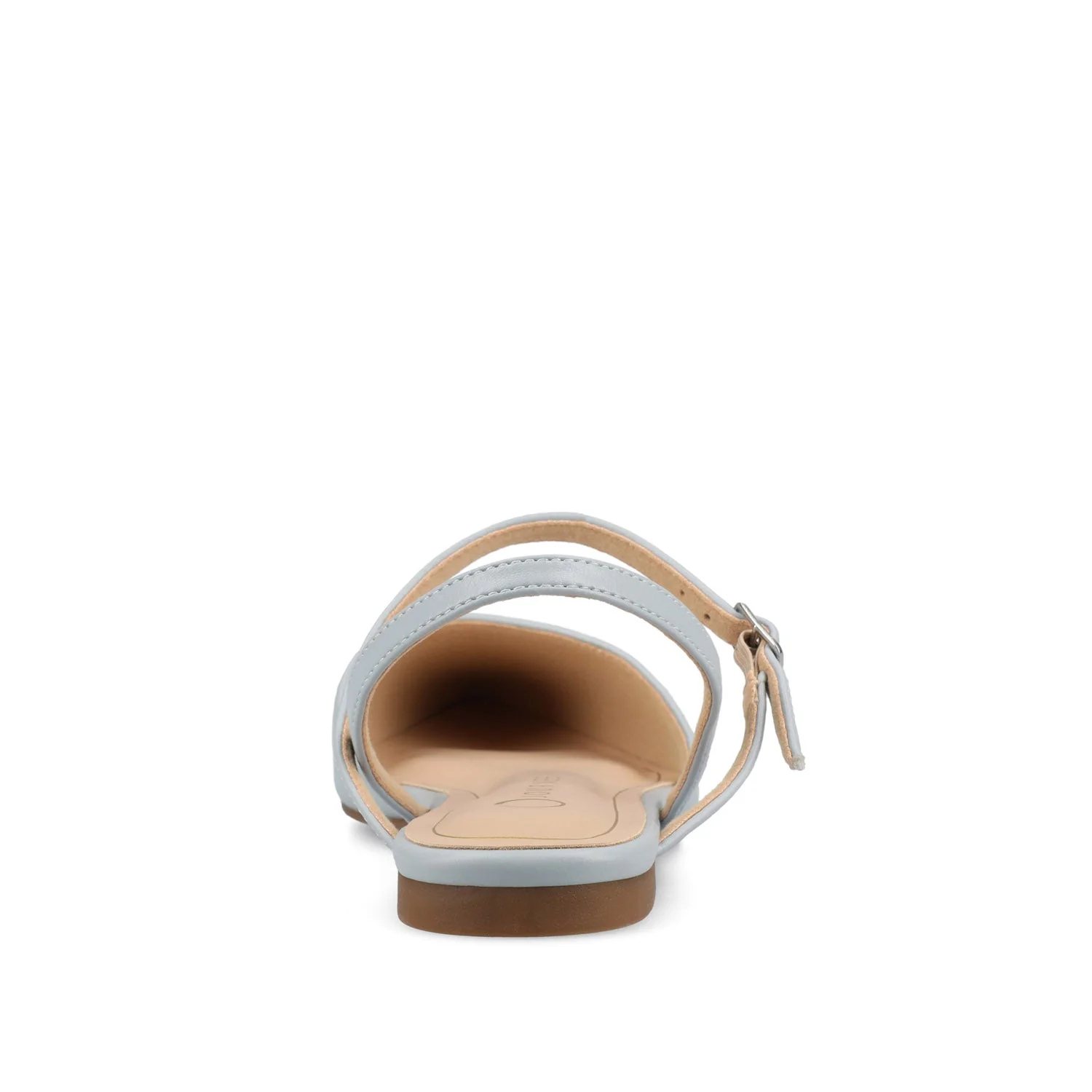 MARTINE SLINGBACK FLATS IN VEGAN LEATHER - Blue PU - Image 7