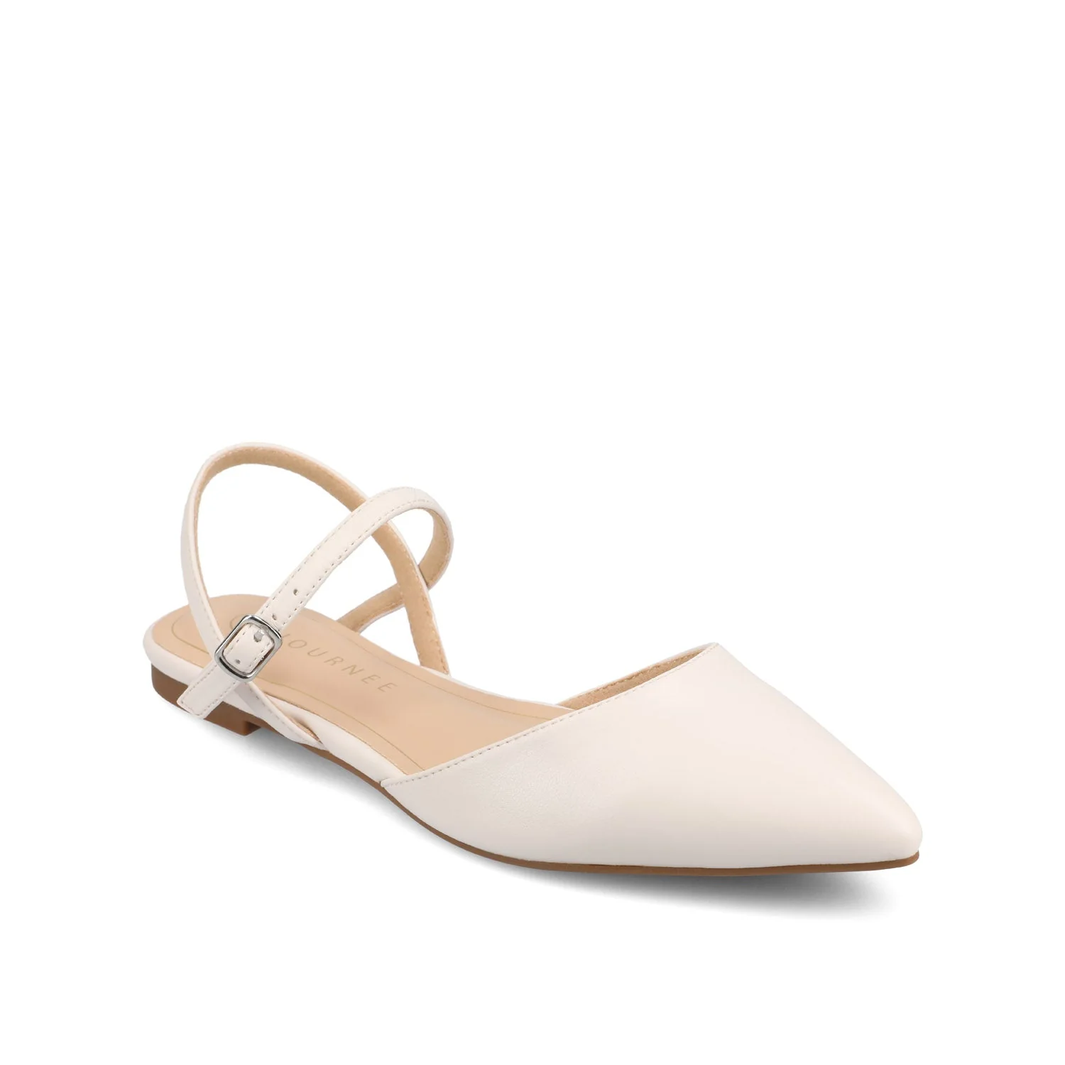 MARTINE SLINGBACK FLATS IN VEGAN LEATHER - Bone PU - Image 2