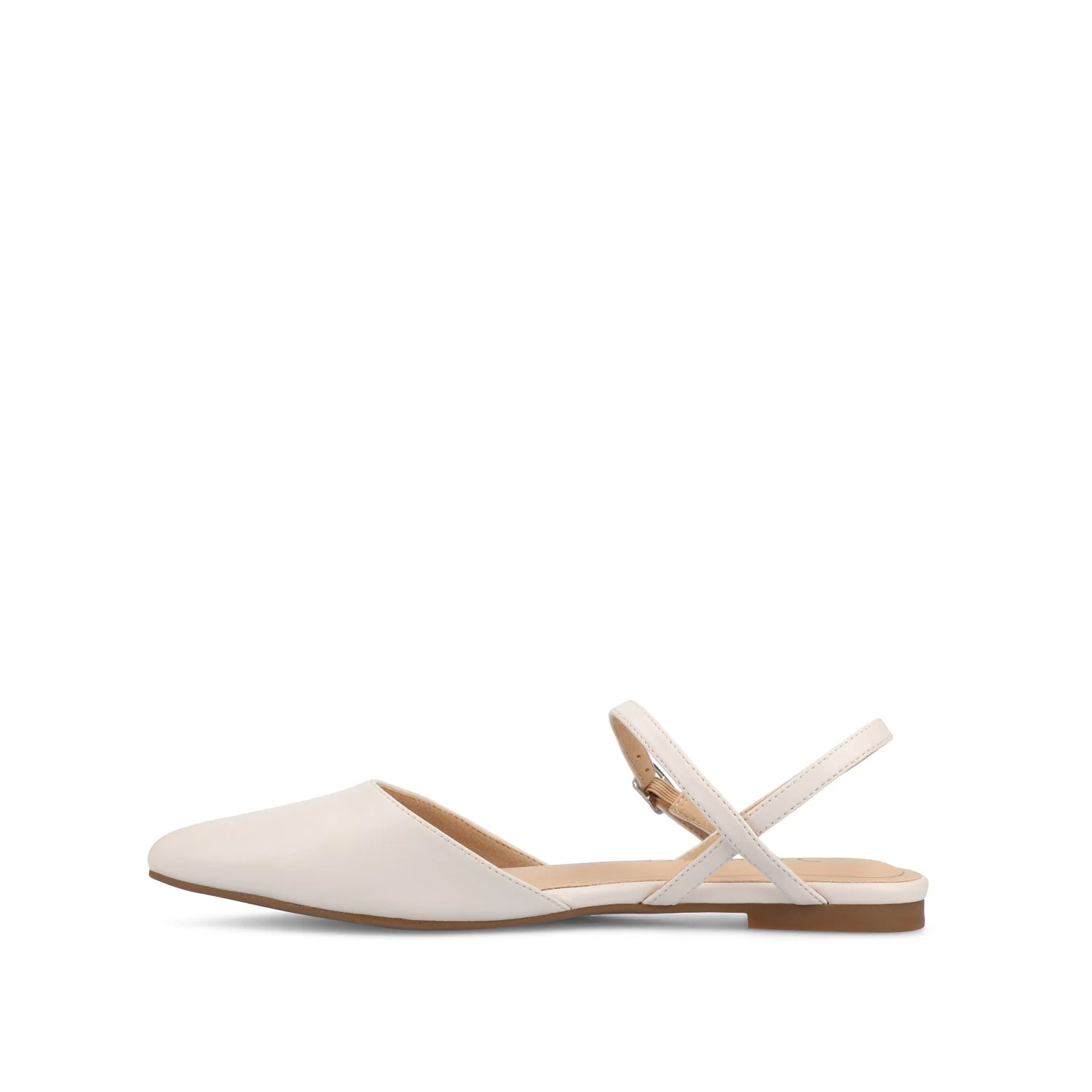 MARTINE SLINGBACK FLATS IN VEGAN LEATHER - Bone PU - Image 3