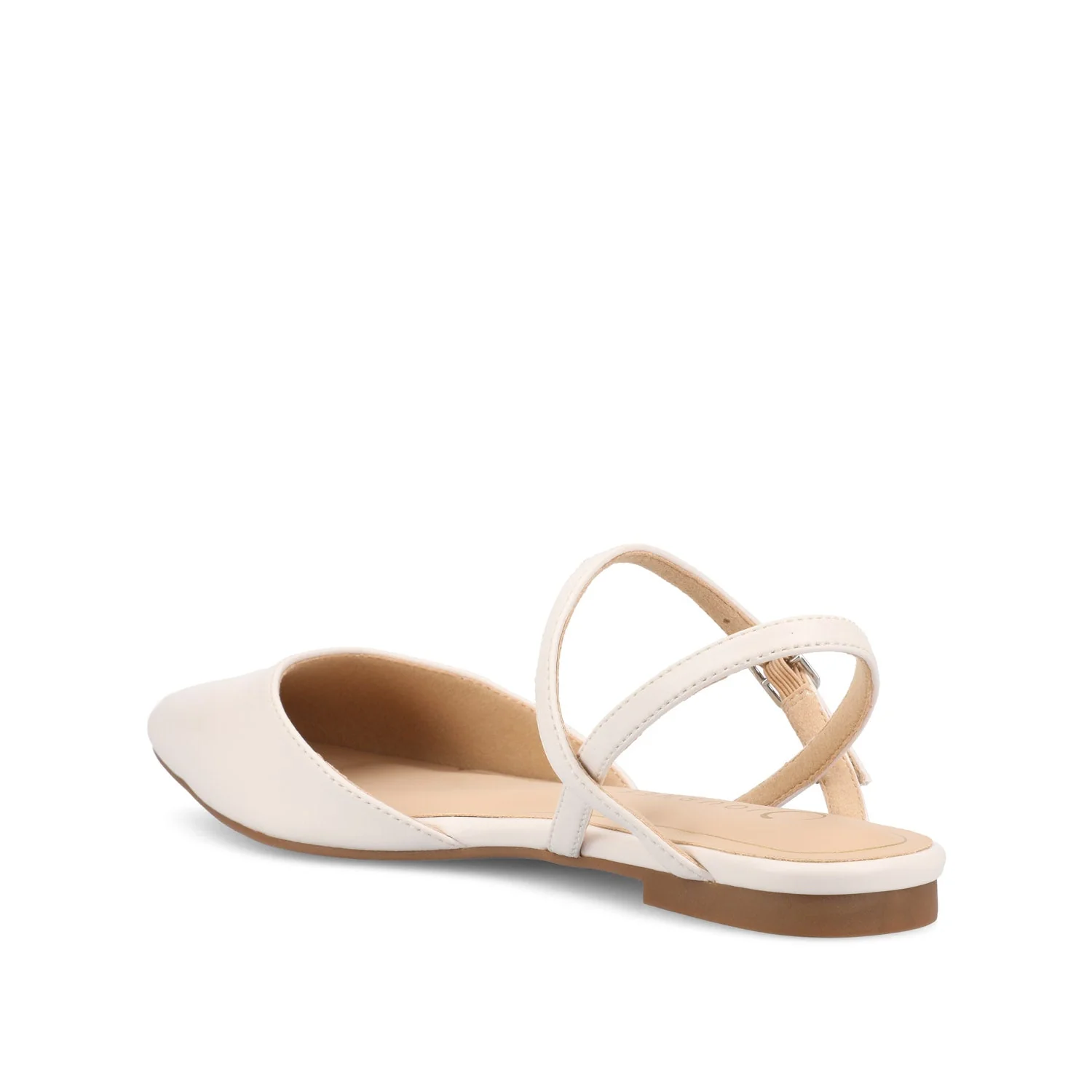MARTINE SLINGBACK FLATS IN VEGAN LEATHER - Bone PU - Image 4
