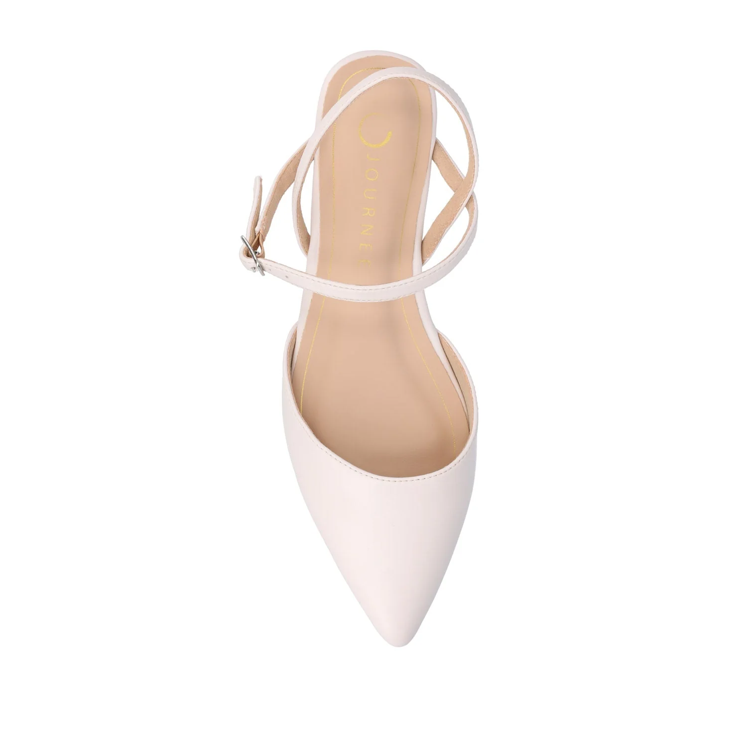 MARTINE SLINGBACK FLATS IN VEGAN LEATHER - Bone PU - Image 6