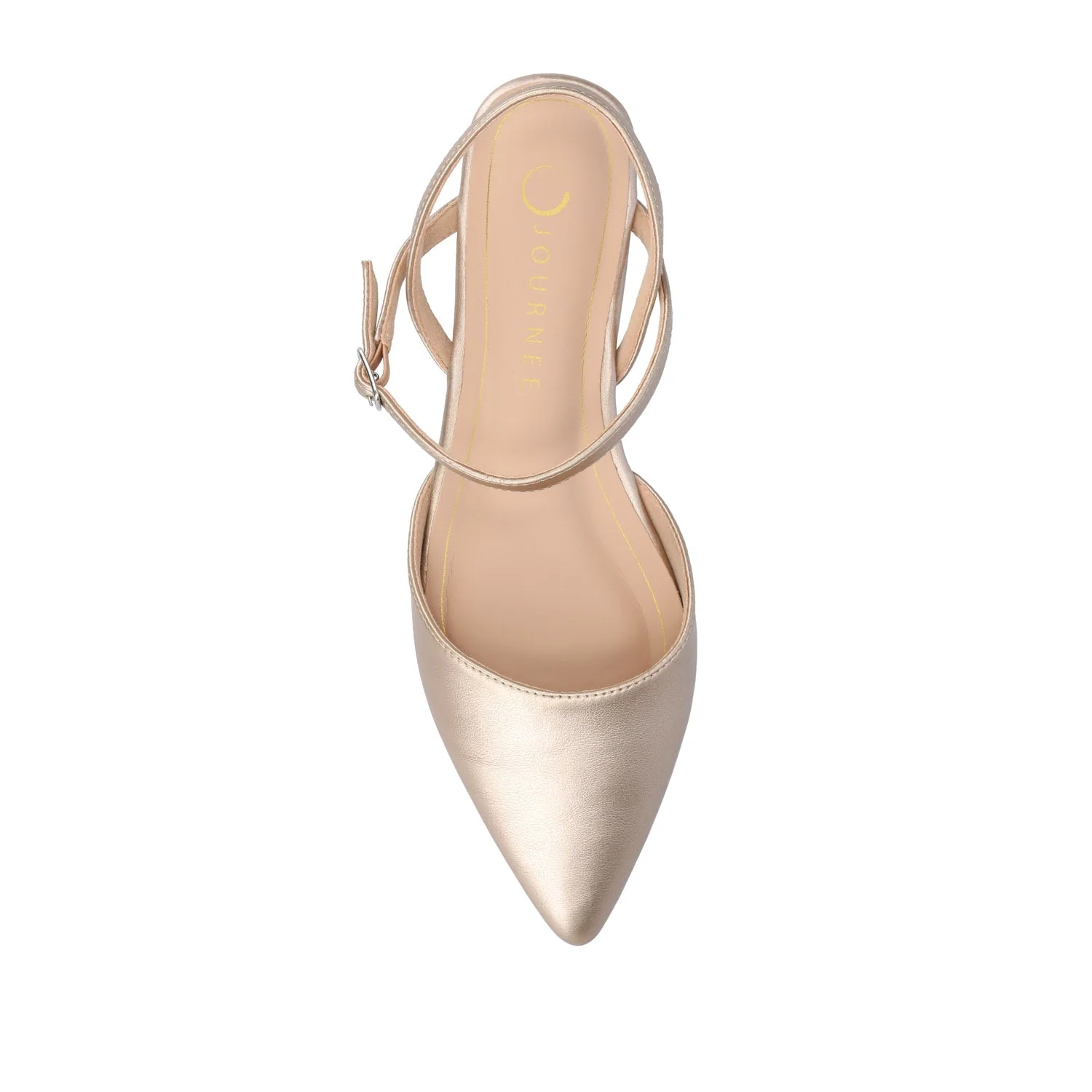MARTINE SLINGBACK FLATS IN VEGAN LEATHER - Champagne PU - Image 6