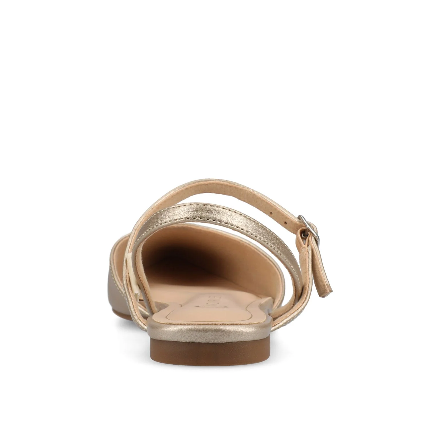 MARTINE SLINGBACK FLATS IN VEGAN LEATHER - Champagne PU - Image 7