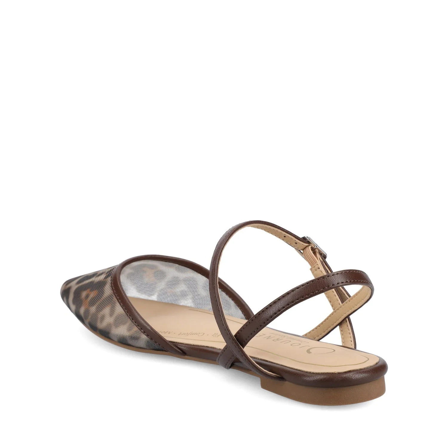 MARTINE SLINGBACK FLATS - SNOW LEOPARD MESH - Image 3