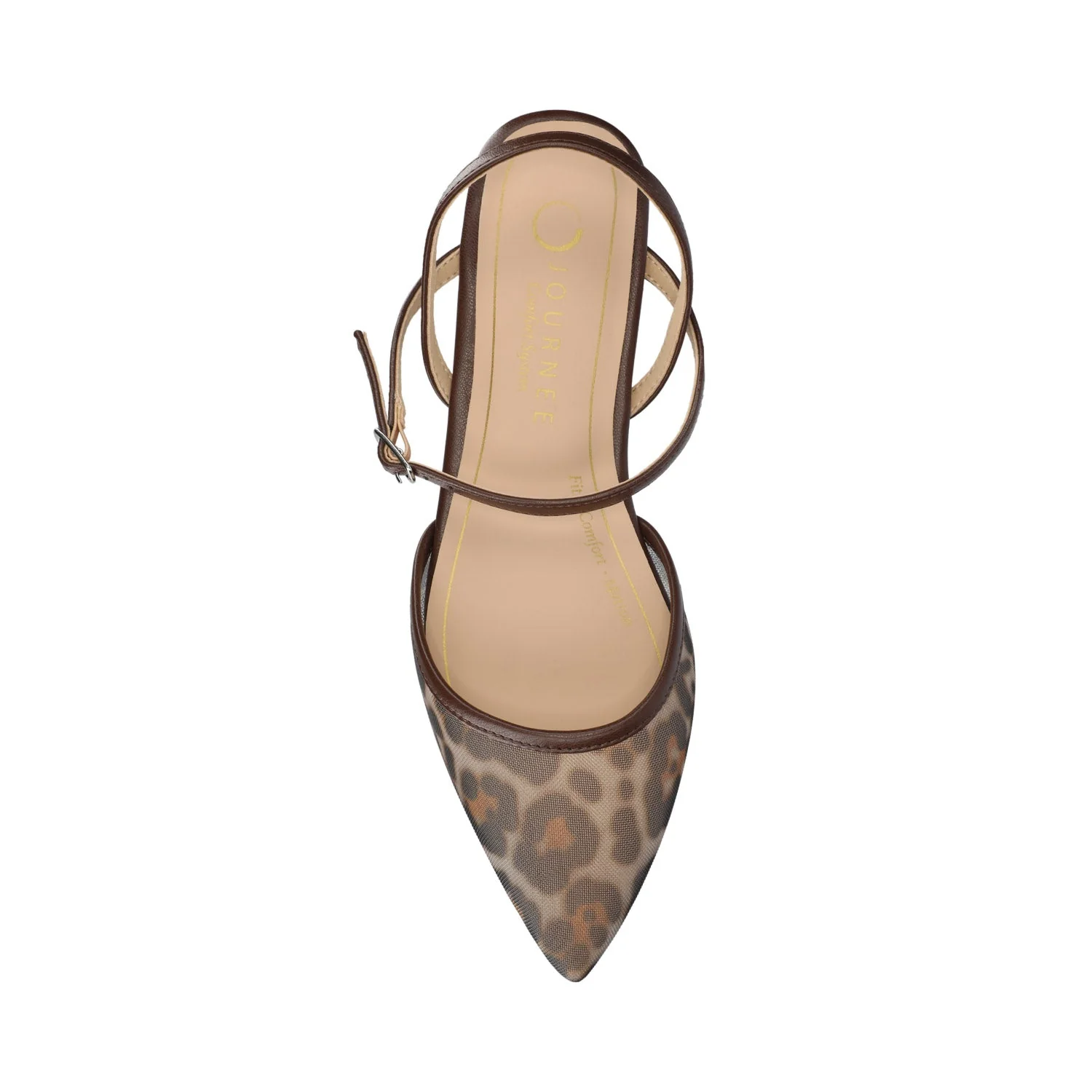 MARTINE SLINGBACK FLATS - SNOW LEOPARD MESH - Image 4