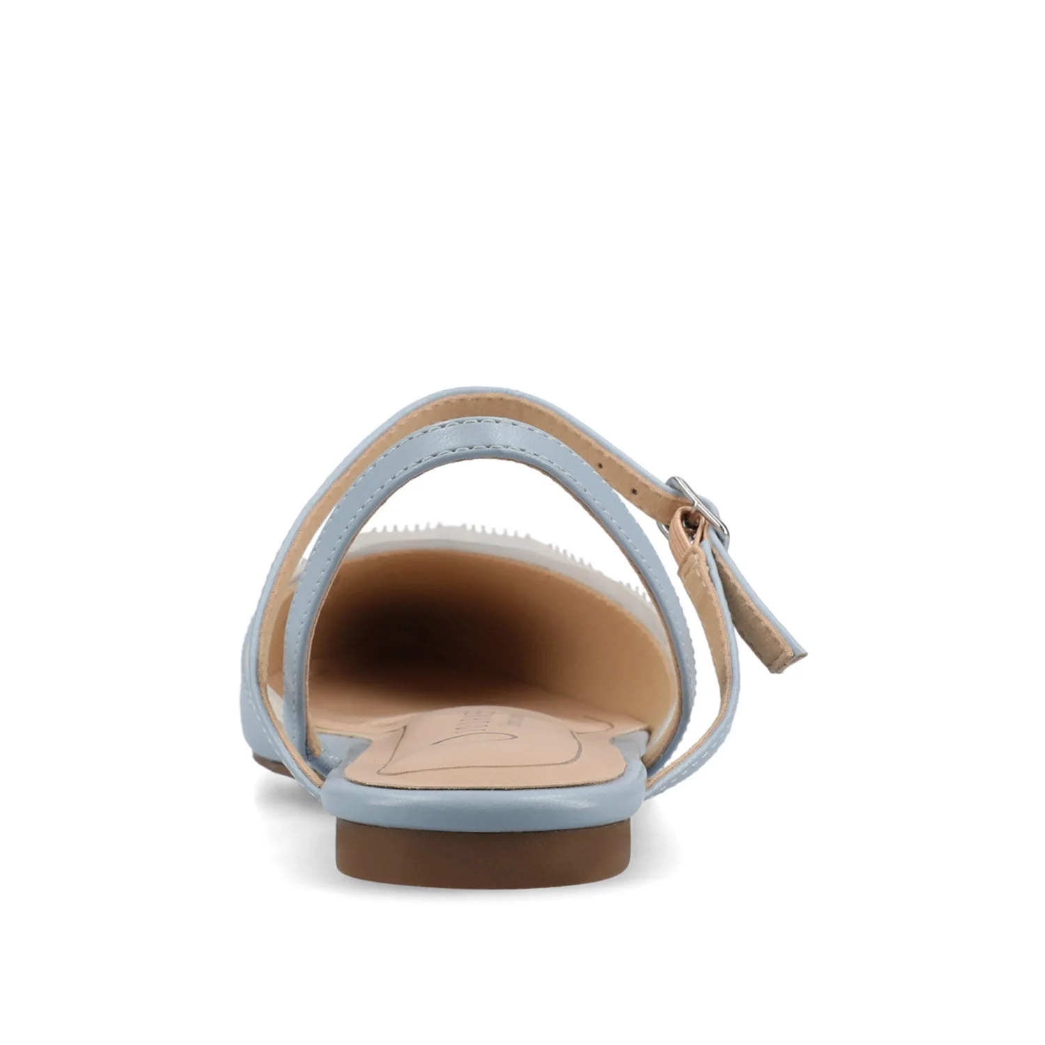 MARTINE SLINGBACK FLATS IN VEGAN LEATHER - Sky Blue Lace - Image 6