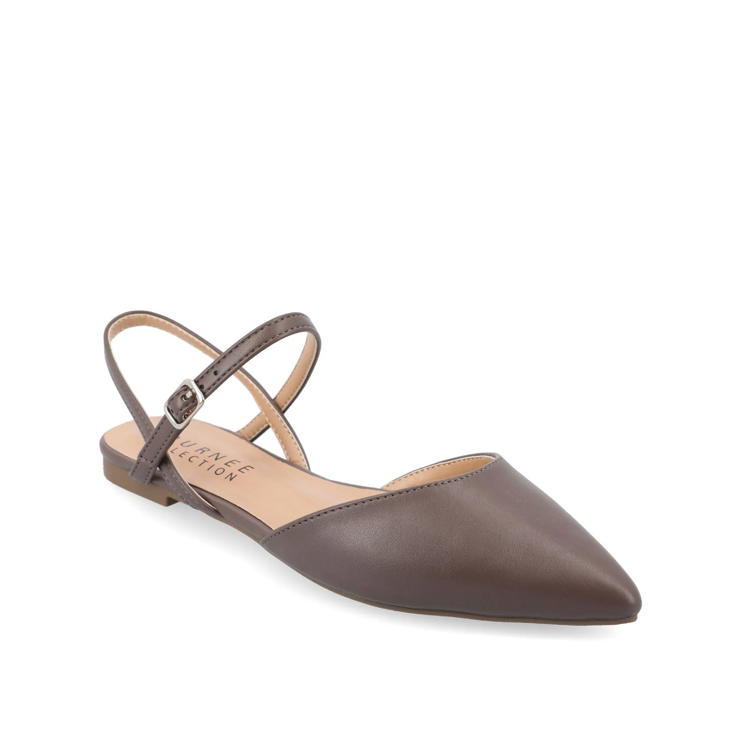 MARTINE SLINGBACK FLATS IN WARM SHADES - Truffle - Image 2