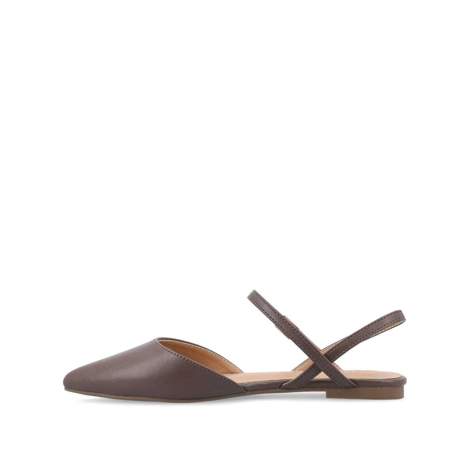 MARTINE SLINGBACK FLATS IN WARM SHADES - Truffle - Image 3