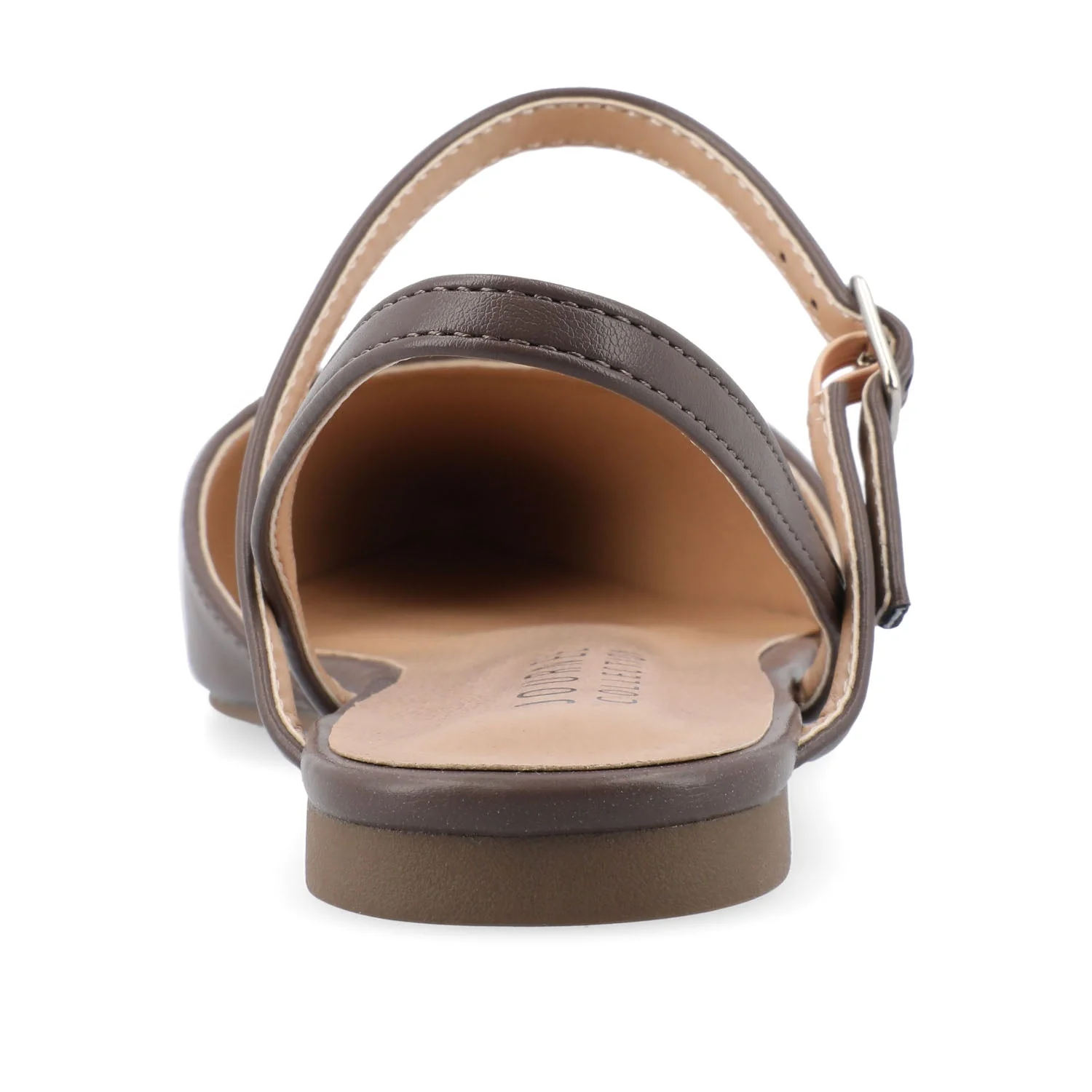 MARTINE SLINGBACK FLATS IN WARM SHADES - Truffle - Image 6