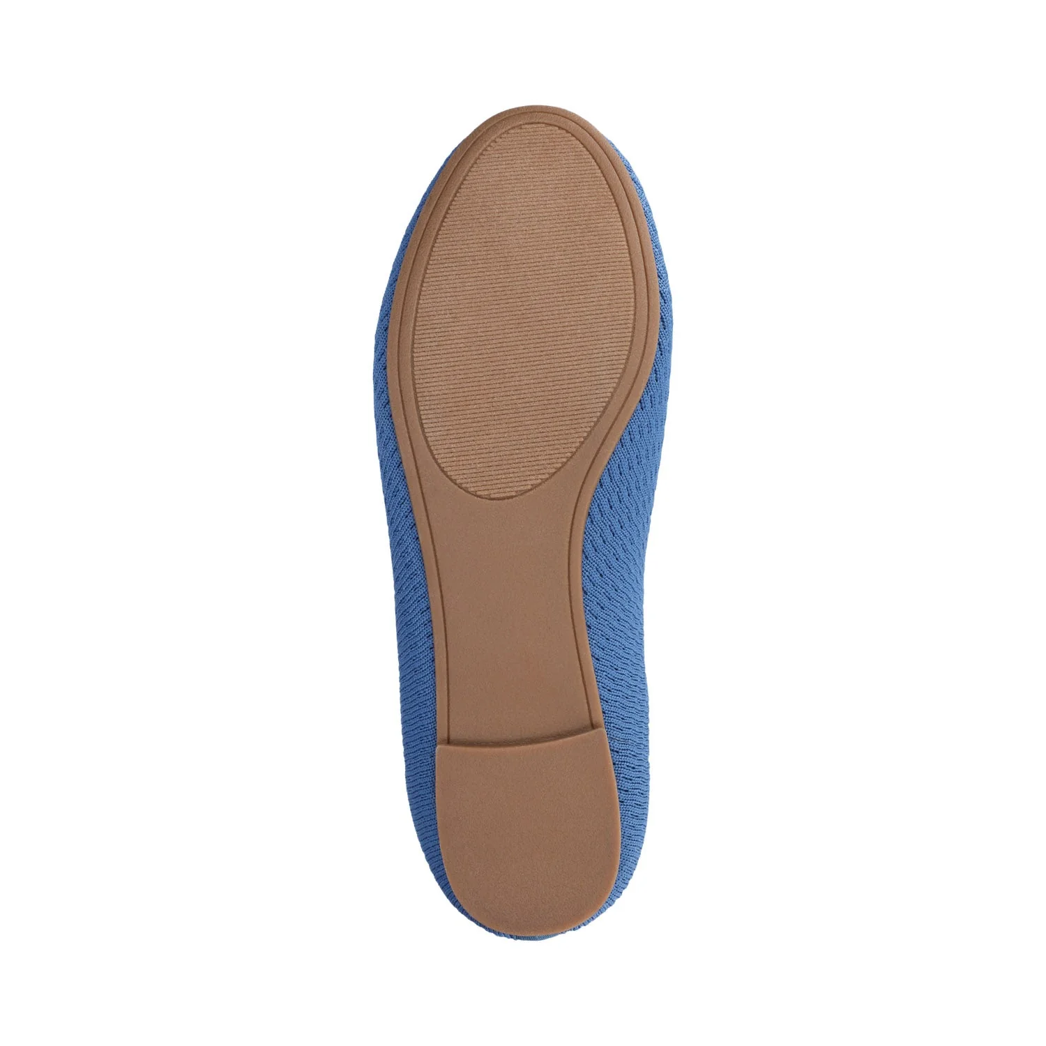 MARYANN KNIT FABRIC BALLET FLATS IN WIDE - Blue Knit - Image 5